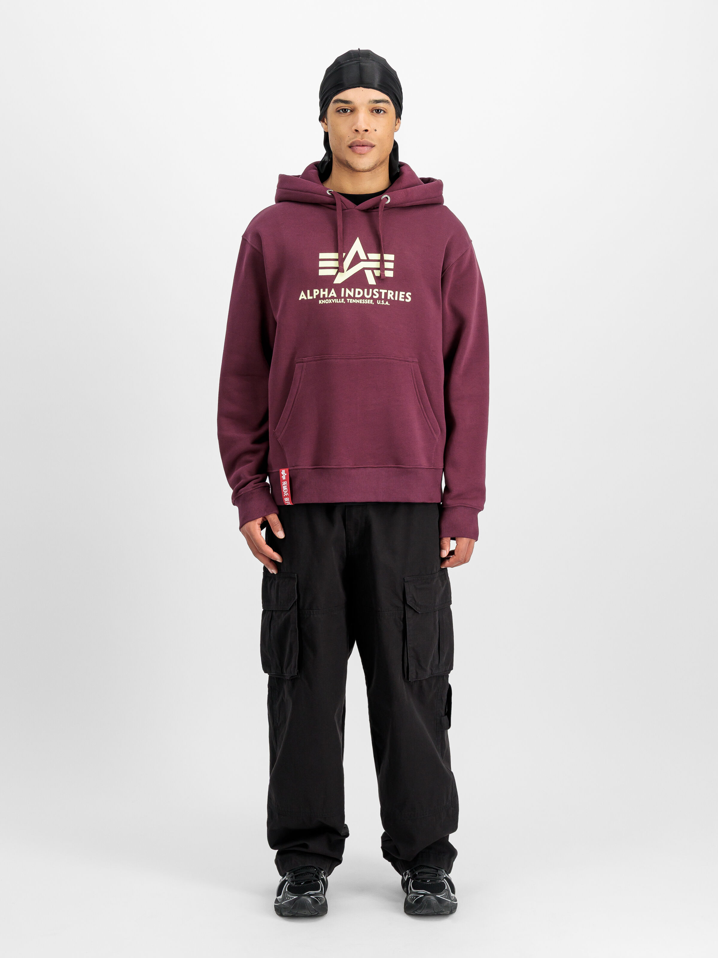 Basic Big Logo Hoodie dark cherry 178312_608_2_model_00001_166345