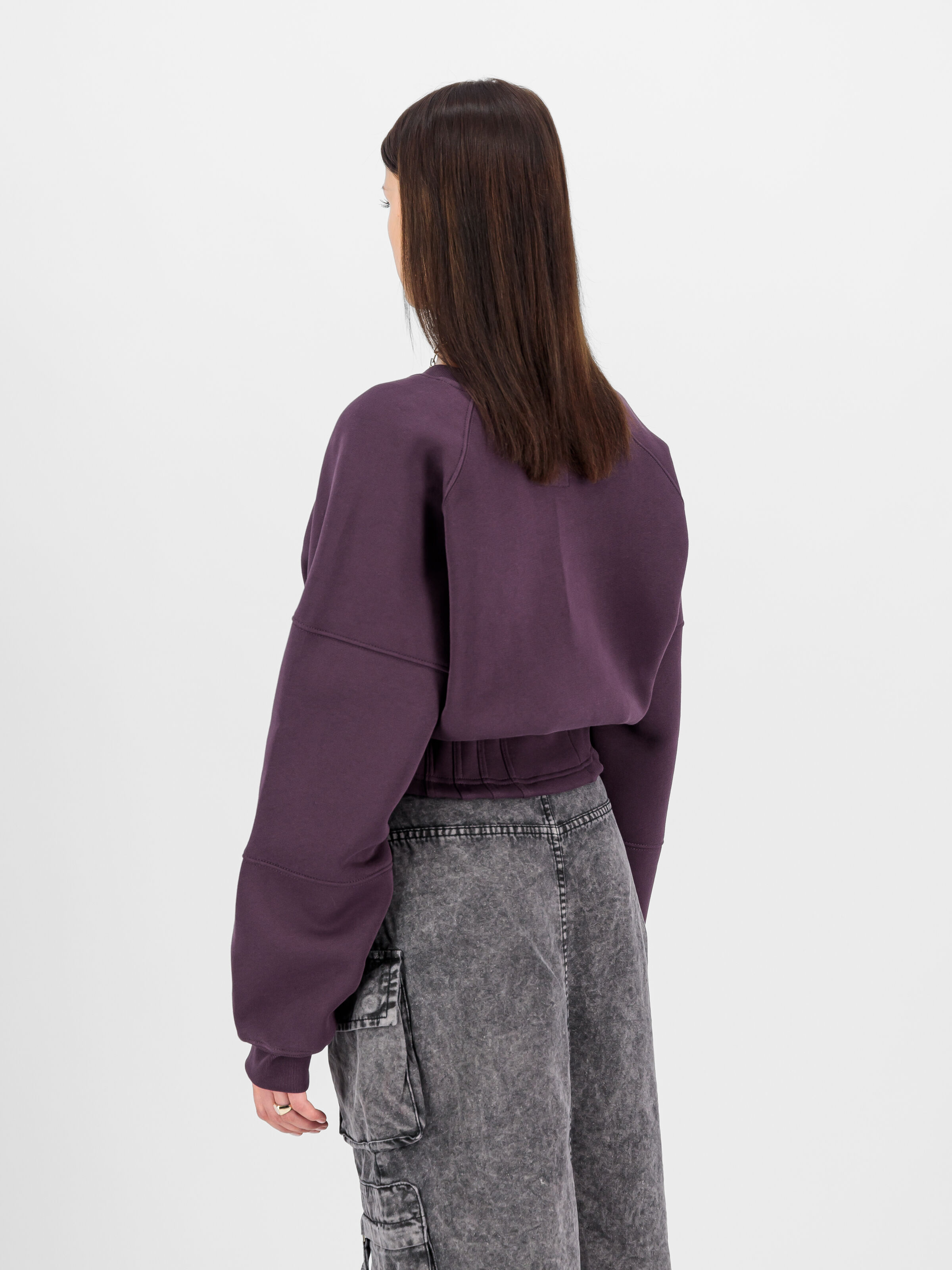 Waisted Sweatshirt Women Plum 148031_719_2_model_00004_103709