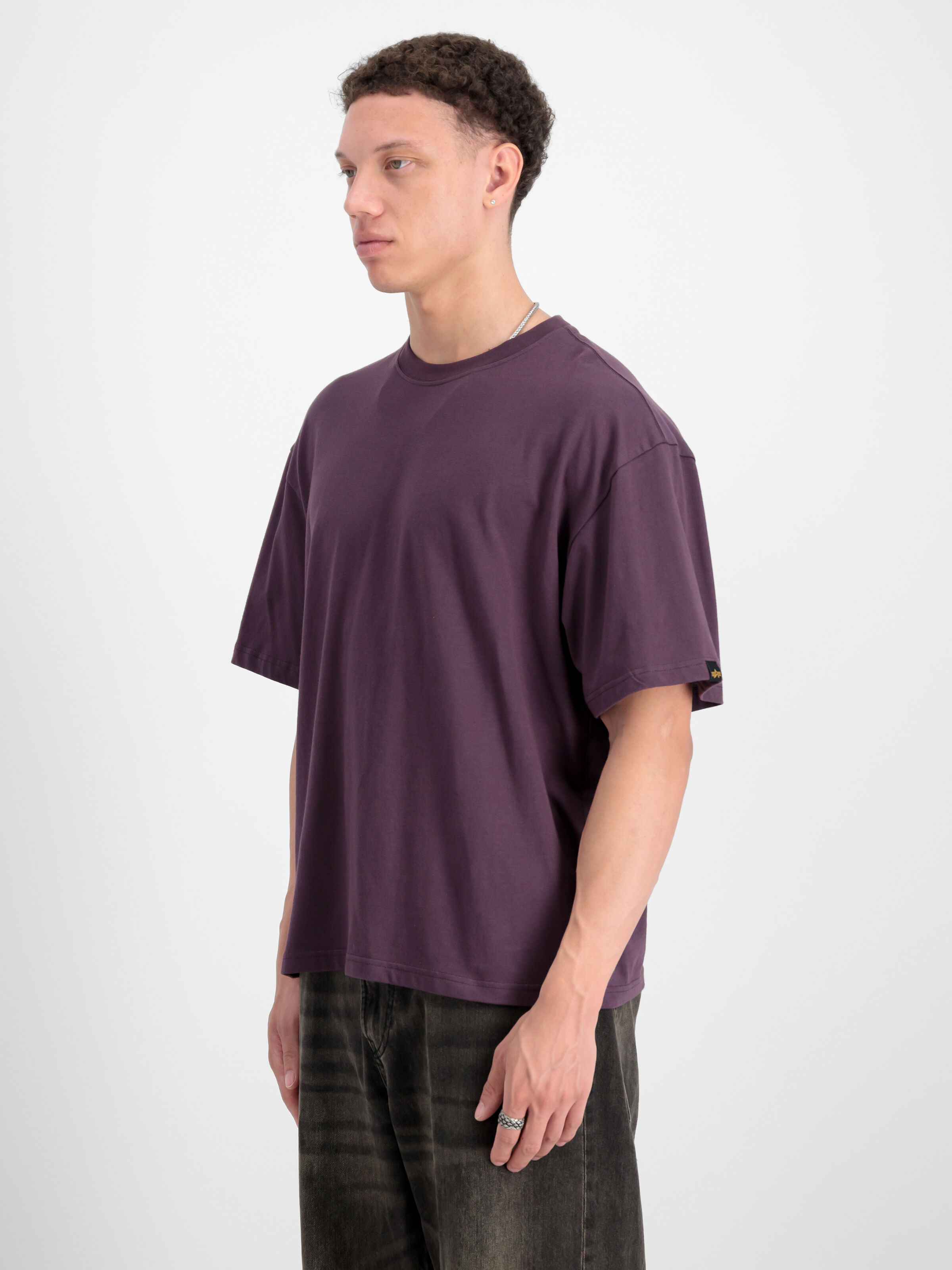 Logo Code Backprint T-Shirt Plum 146507_719_2_model_00003_99592