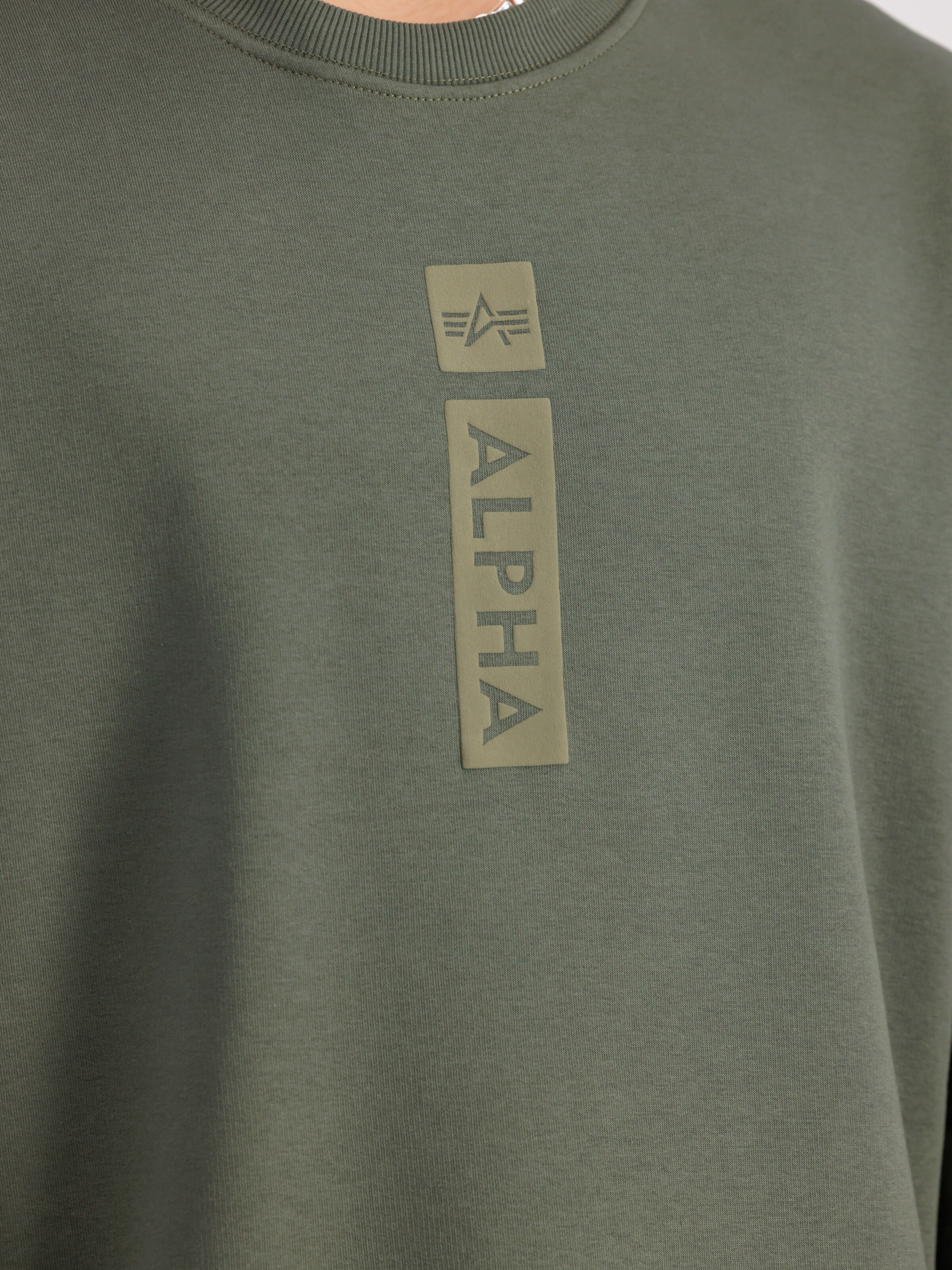 Alpha Puff Print Sweatshirt dark olive 146305_142_3_detail_00001_152786