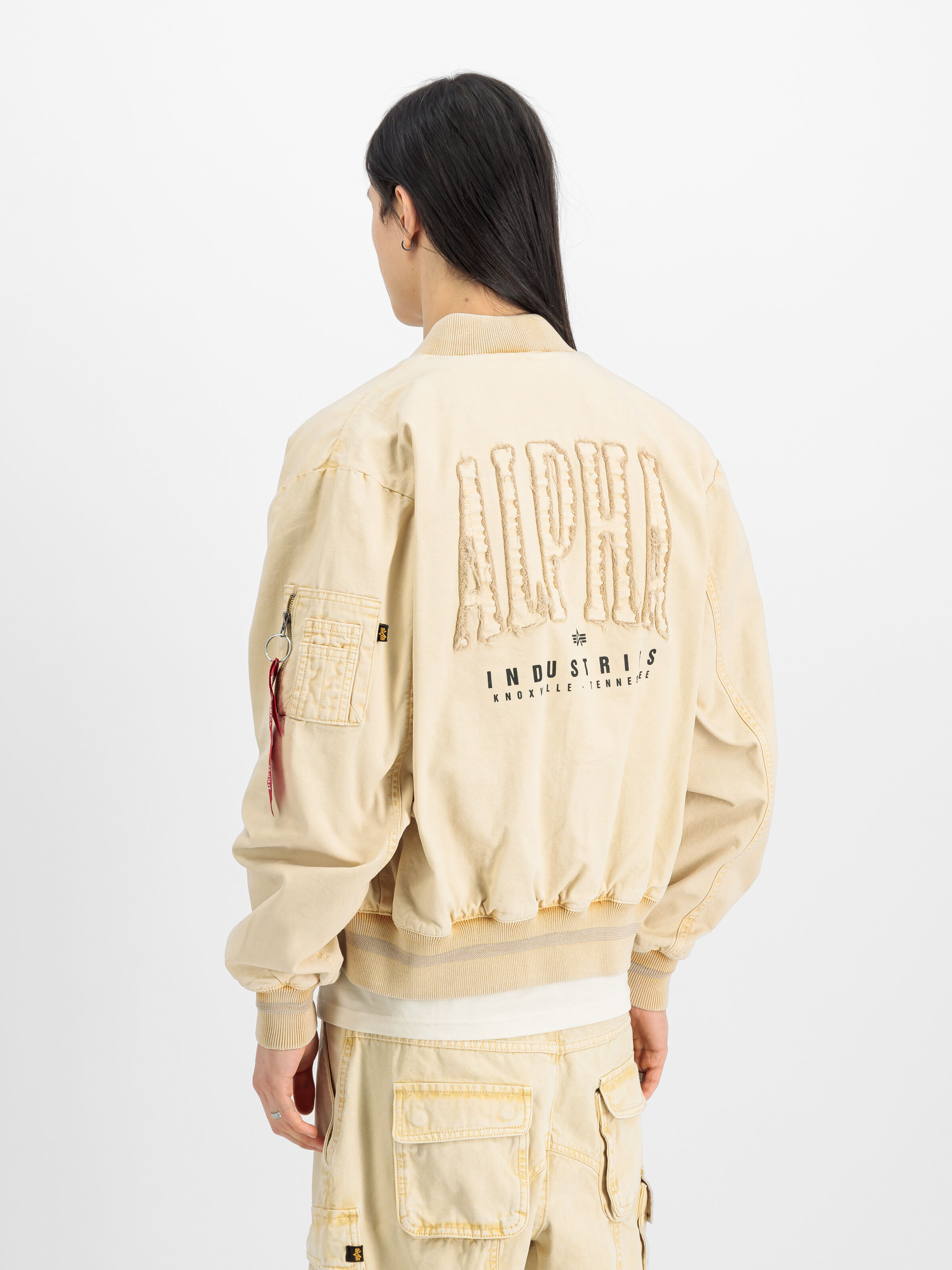 Coach Back Embroidery Light Bomber Jacket vintage white 156144_300_2_model_00004_149498