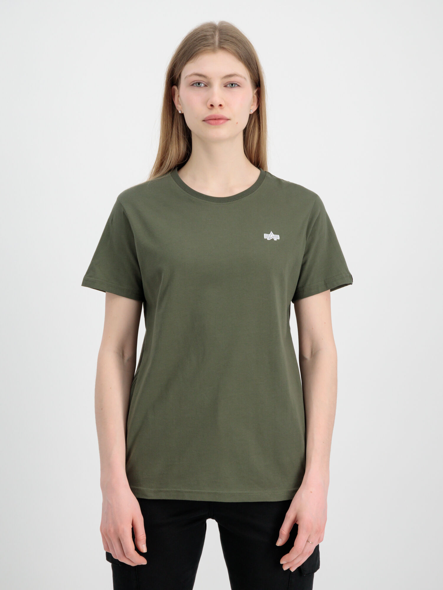 Embroidery T-Shirt Unisex dark green 118536_257_alpha_industries__unisex_emb_t_shirt_001_124134