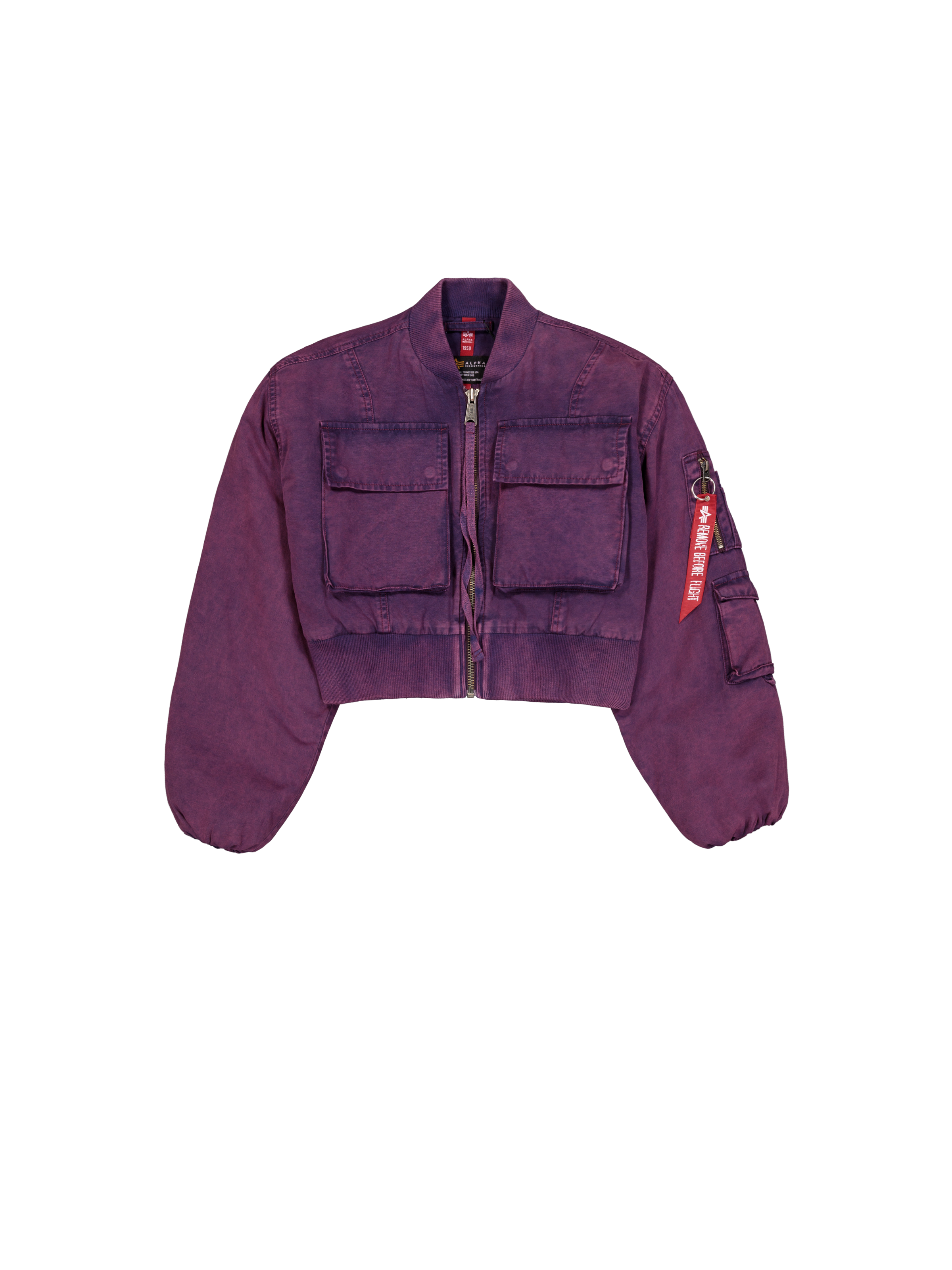 Multipocket Flight Jacket Women Plum Multipocket Flight Jacket Women