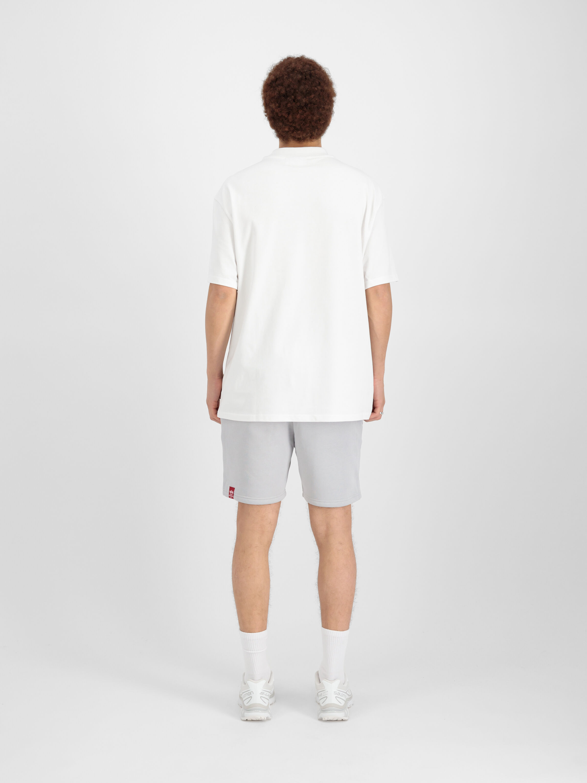 Alpha Puff Print Short pastel grey 146365_666_2_model_00005_149468