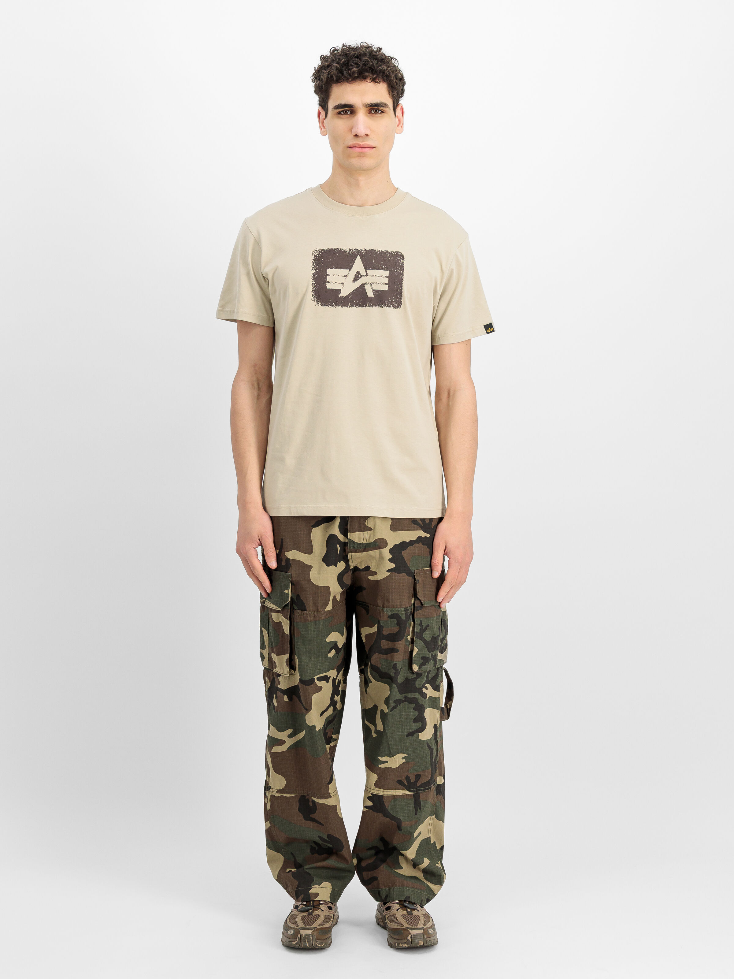 Washed Out Logo T-Shirt organic beige 268512_627_2_model_00001_228203