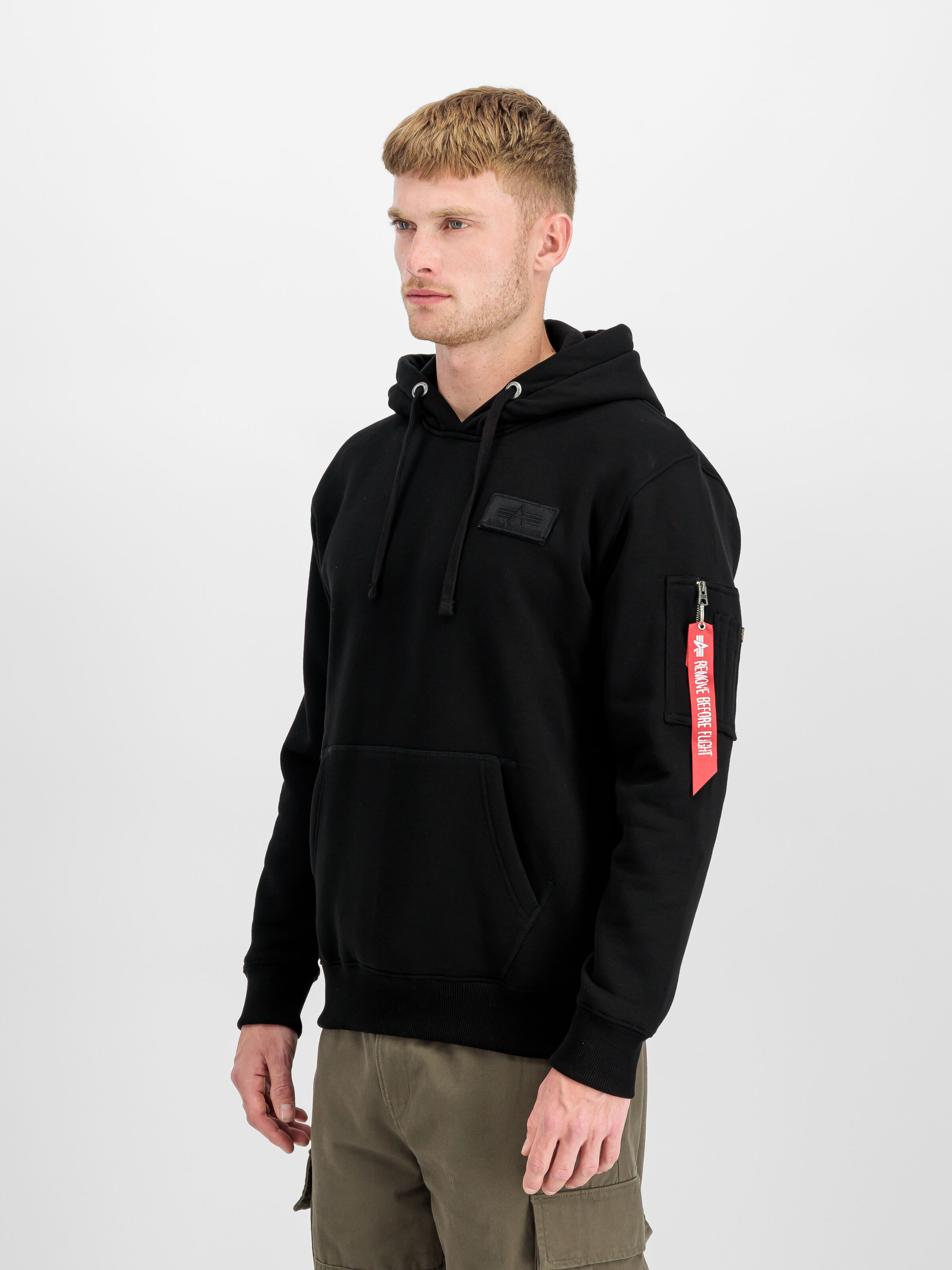 Red Stripe Hoodie black/white 178314_95_2_model_00002_191483