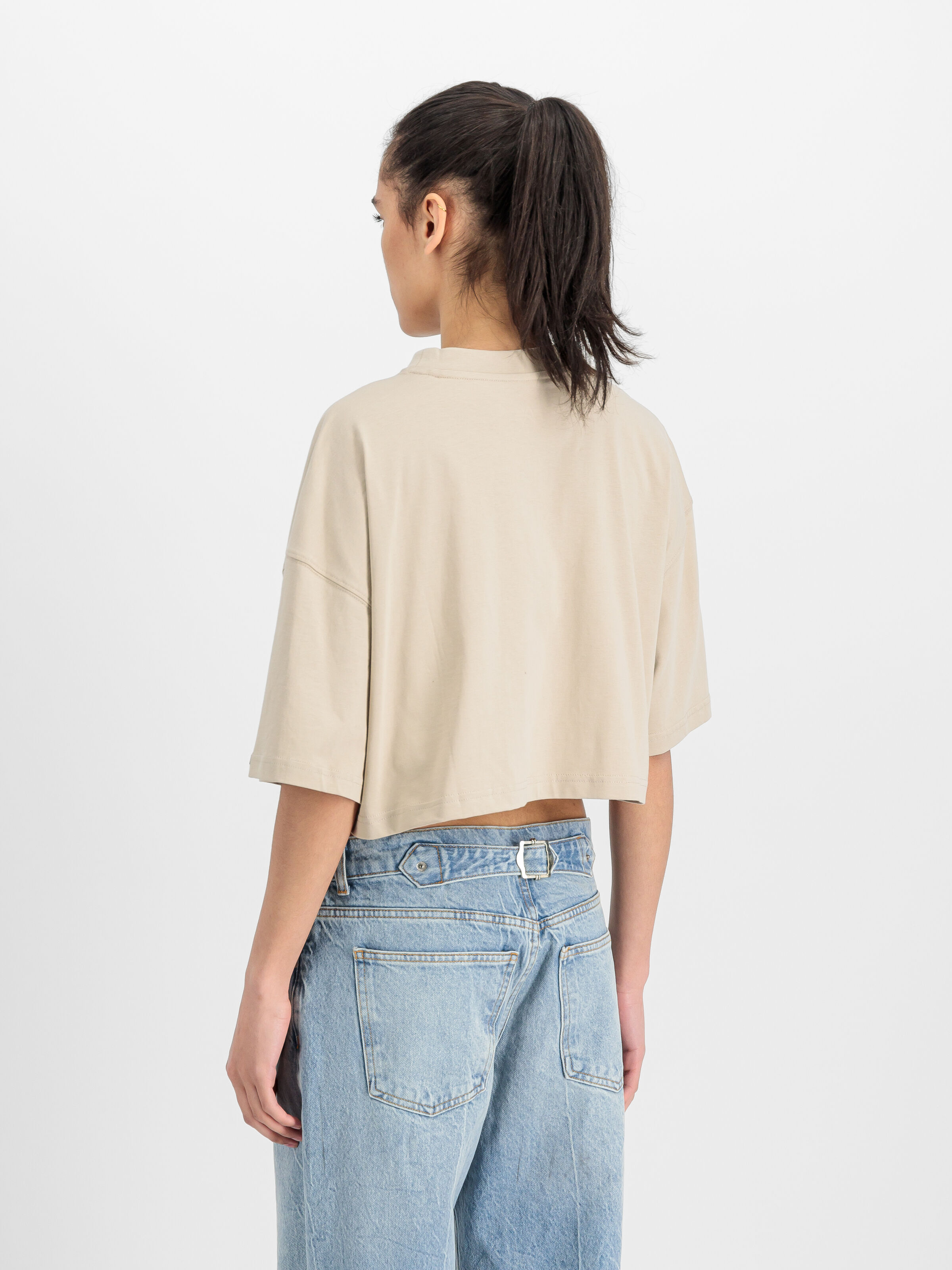 Basic Big Logo Cropped PP T-Shirt Women organic beige 258060_627_2_model_00003_165611