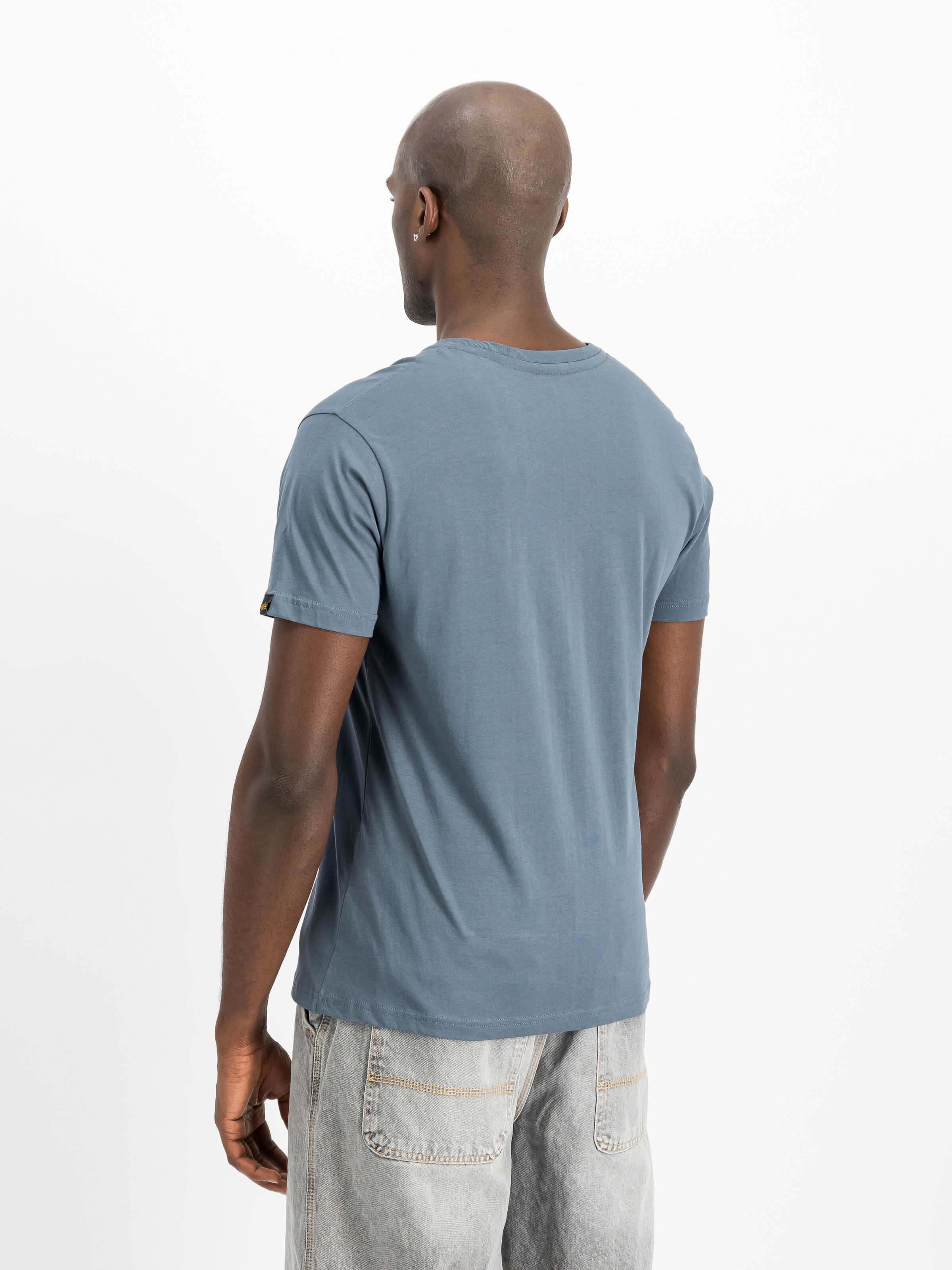 Alpha Label T-Shirt denim blue 118502_439_2_model_00003_160833