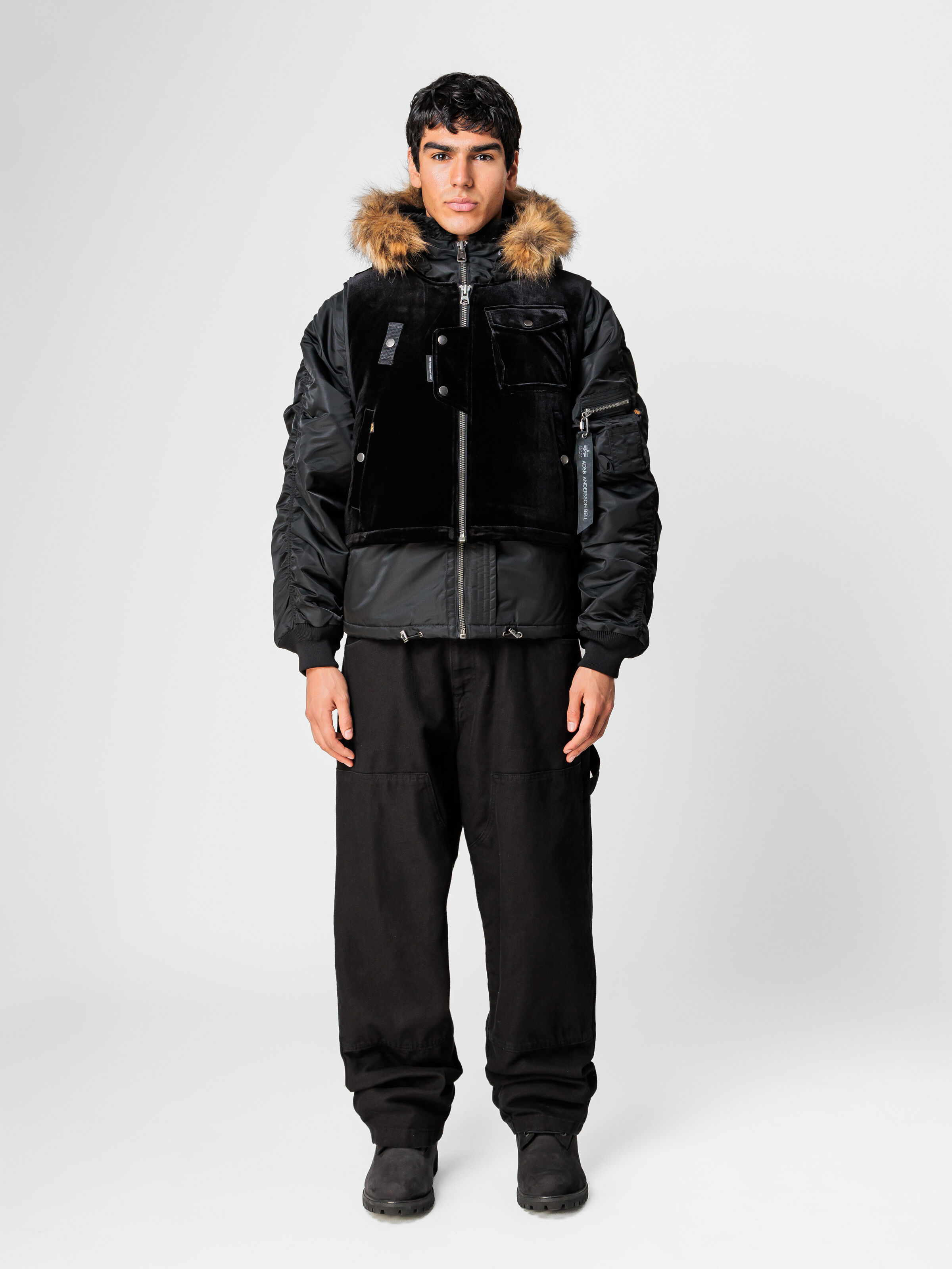 ALPHA x ANDERSSON BELL Layered N-2B Vest black 268174_03_2_model_00001_250759