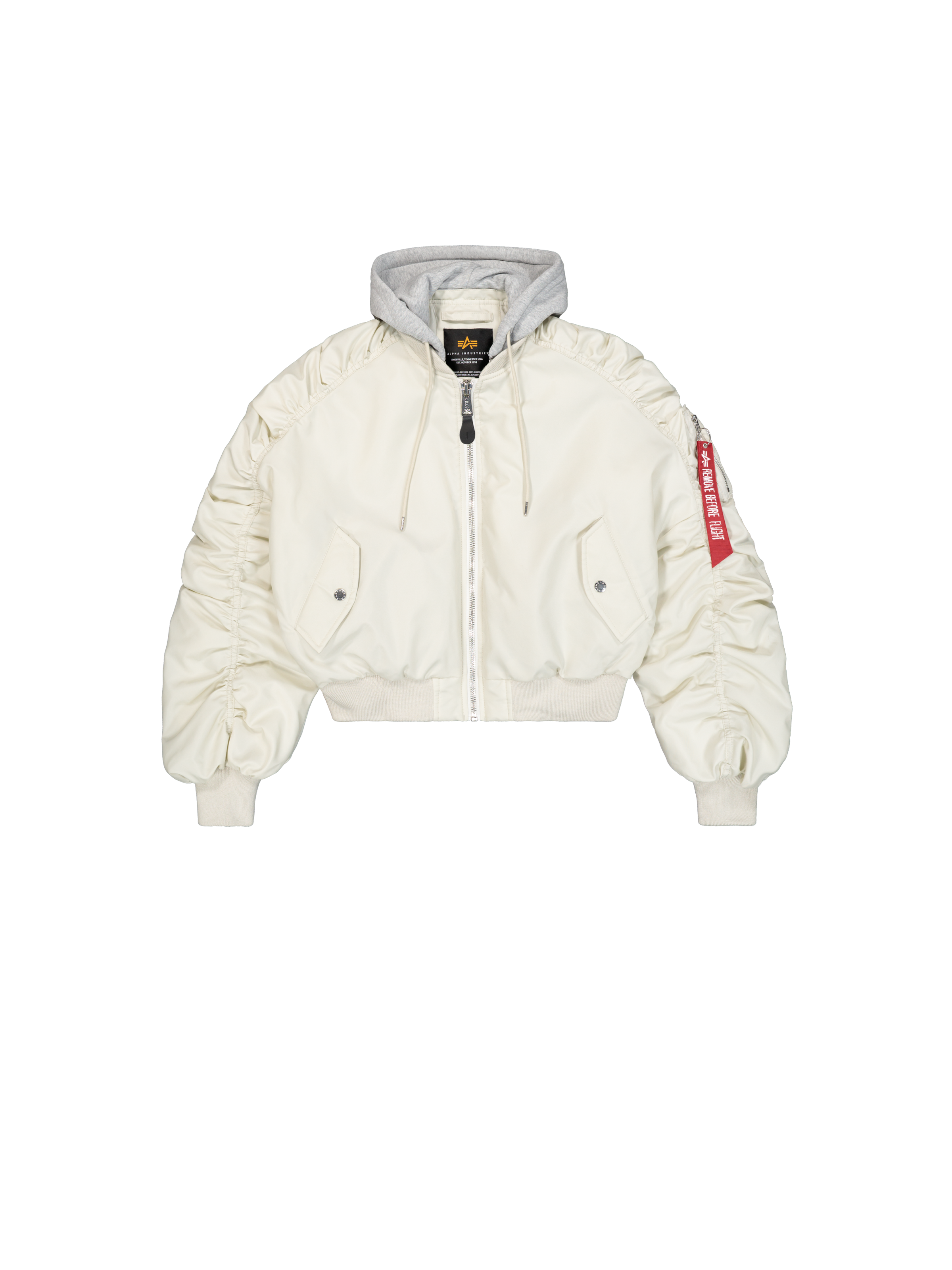 Short Hooded Light Bomber Jacket Women Alpha Industries Short Hooded Light Bomber Jacket Women Alpha Industries
