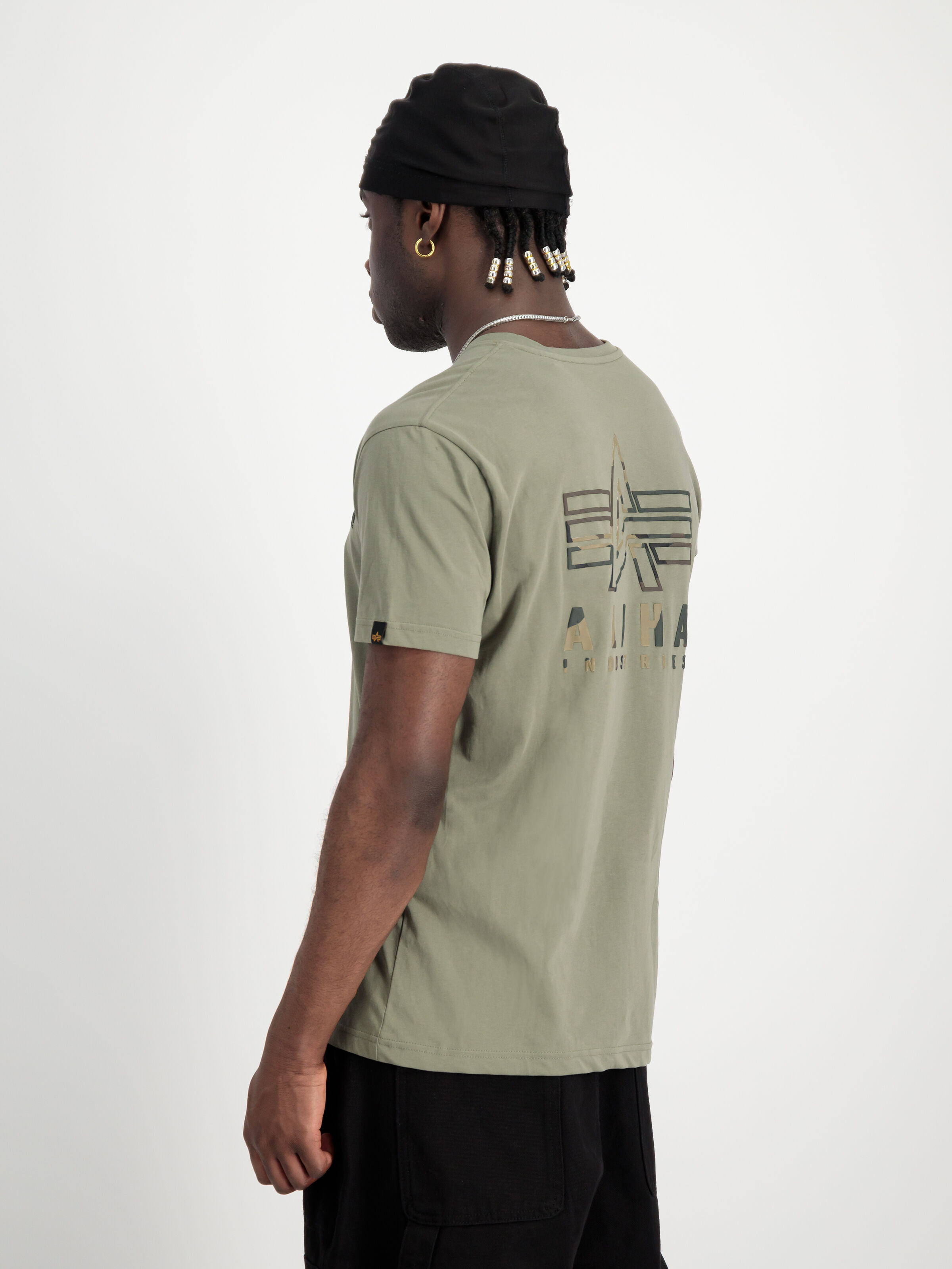 Camo Logo Puff Print Backprint T-Shirt olive 148522_11_2_model_00004_98063