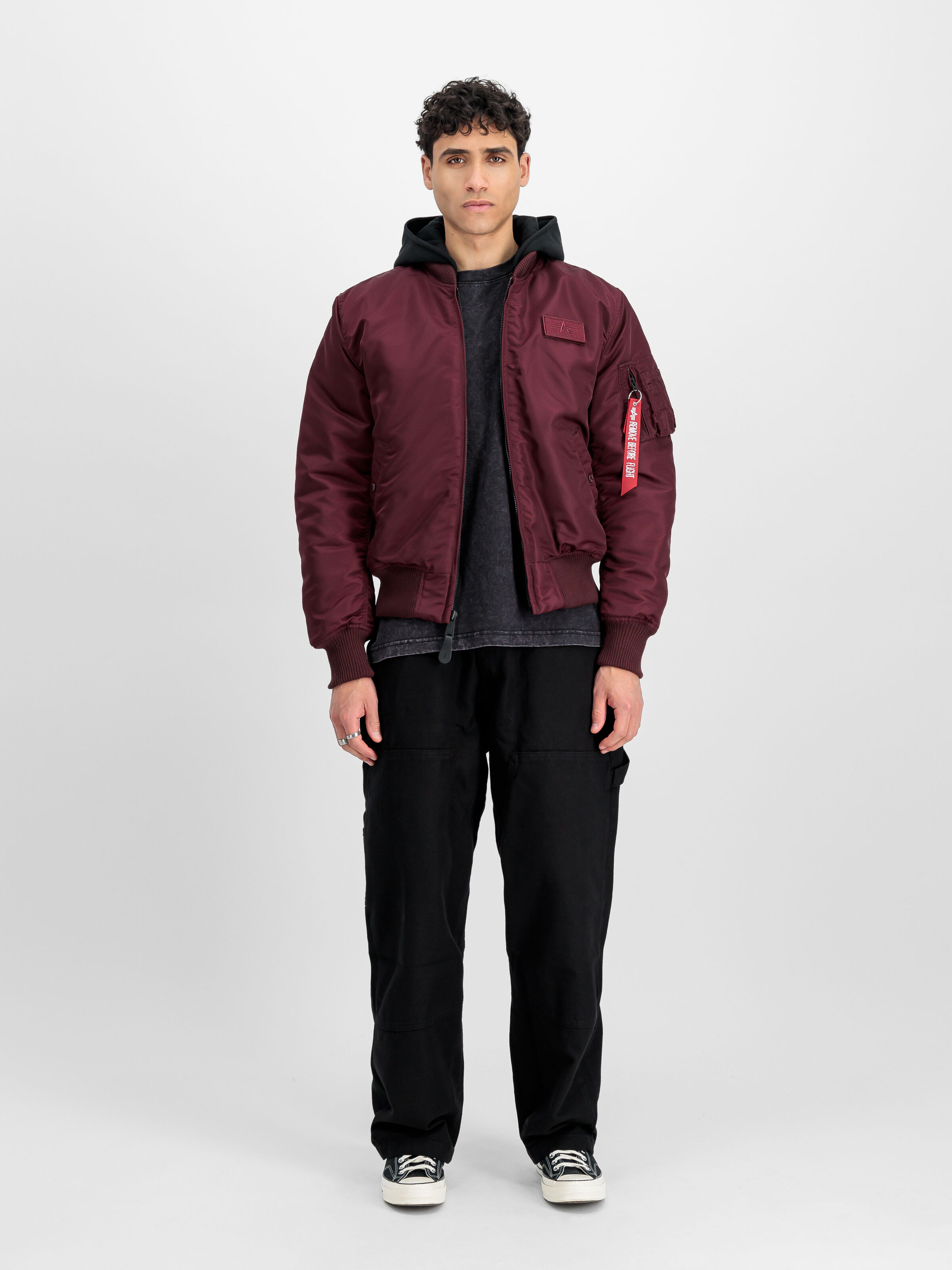 MA-1 Zip Hood Backprint Bomber Jacket dark cherry 128113_608_2_model_00001_163290