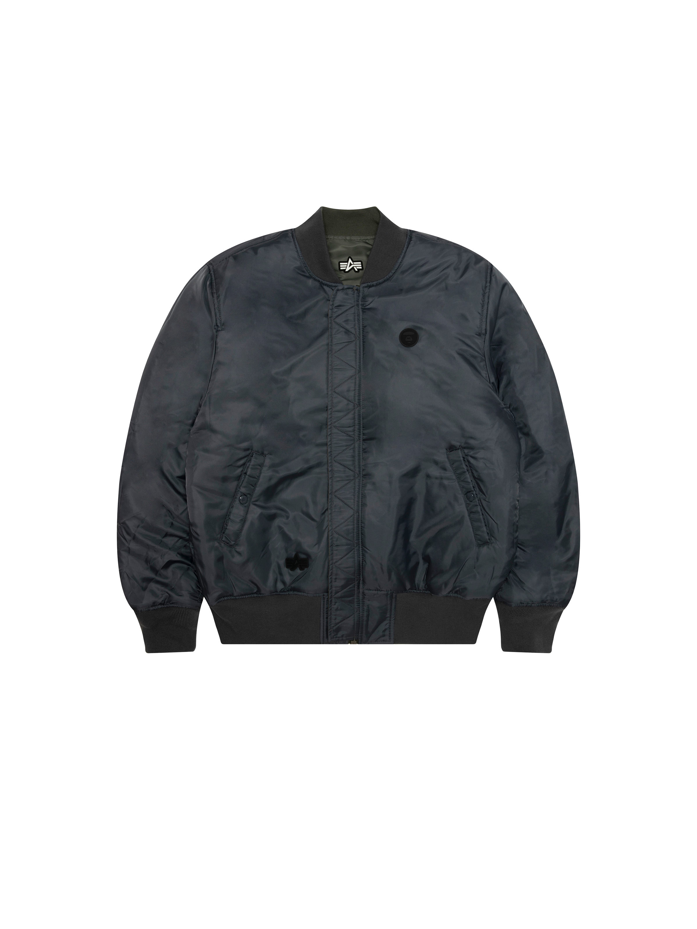 ALPHA x AAPE REVERSIBLE PADDED MA-1 Bomber Jacket castor grey 258162_777_3_detail_00005_208641