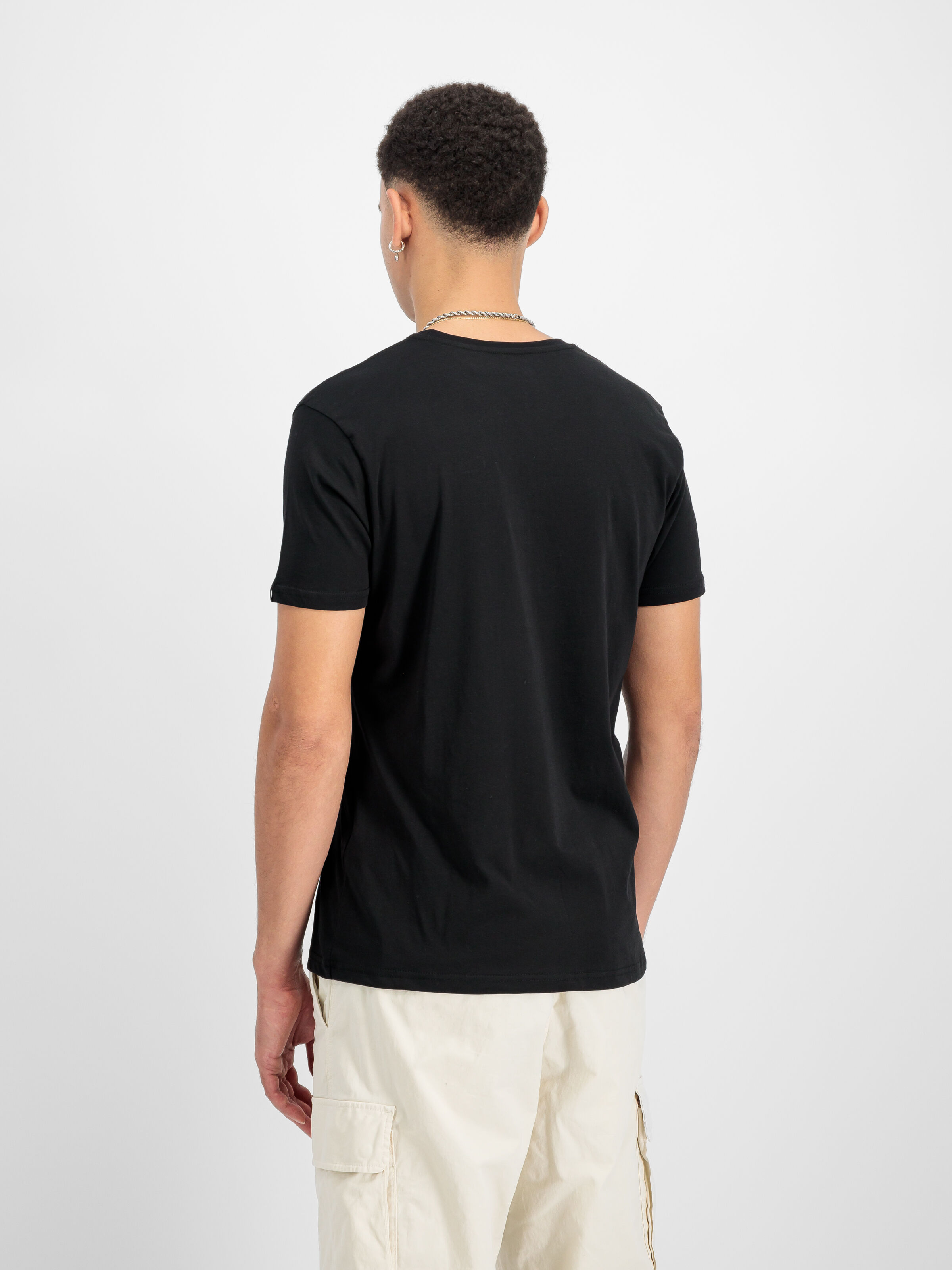 Basic Big Logo Foil Print T-Shirt black/gold 100501FP_365_2_model_00003_185285