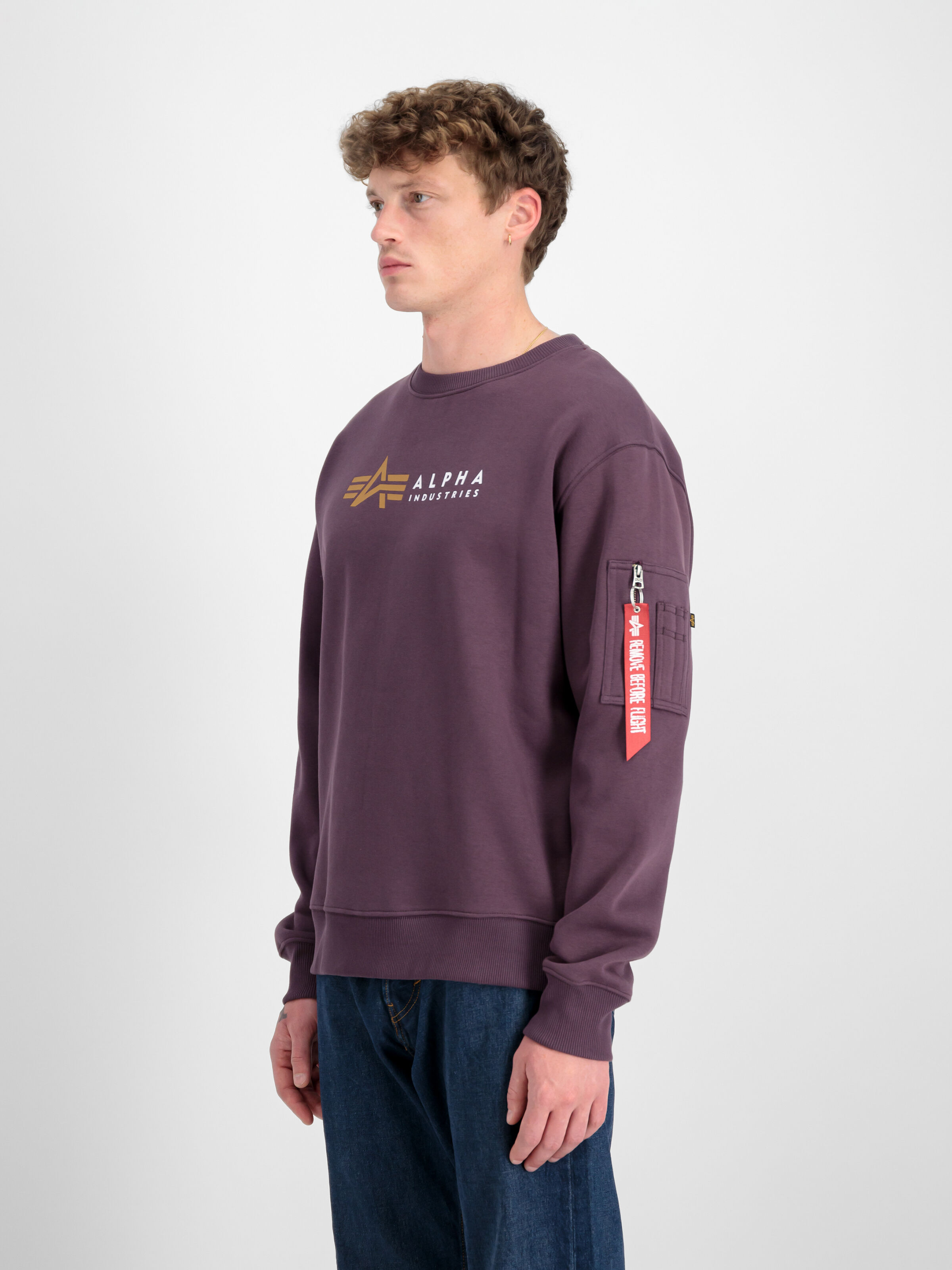 Alpha Label Sweatshirt Plum 118312_719_2_model_00003_129507