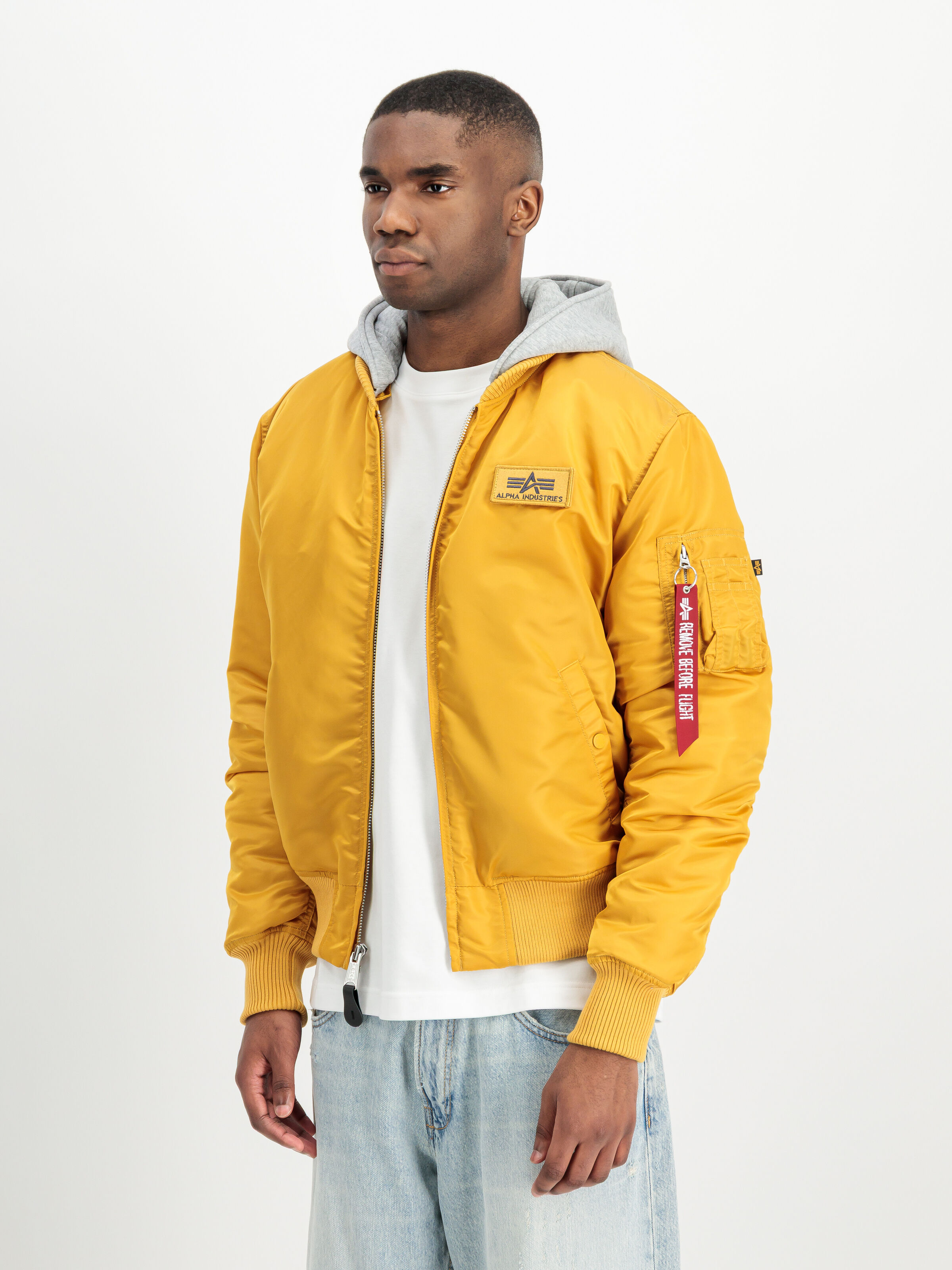 MA-1 Zip Hood Backprint Slim Bomber Jacket wheat 128113_441_2_model_00002_226574