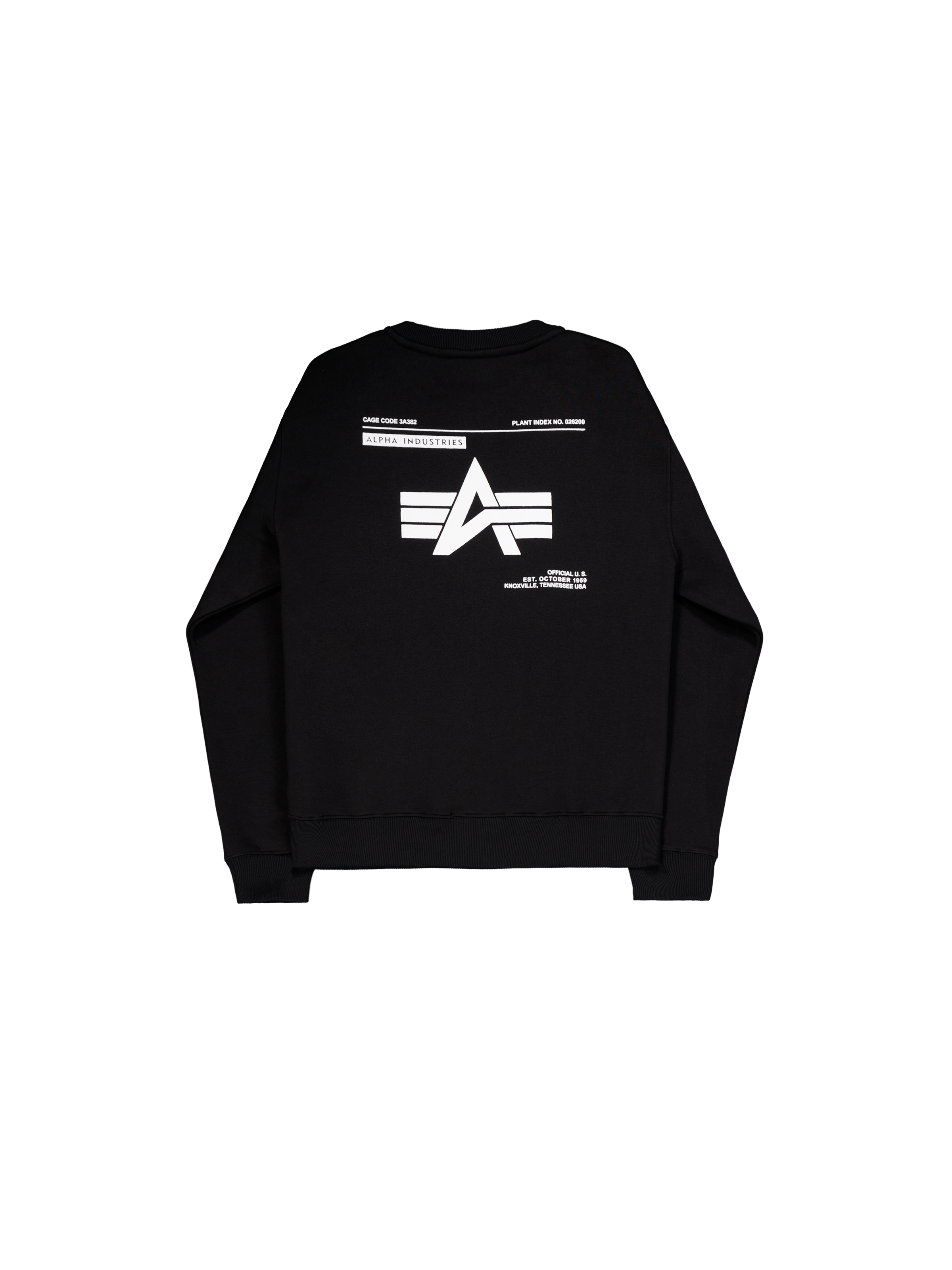 Label Backprint Sweatshirt black 258307_03_1_flatlay_00002_164859