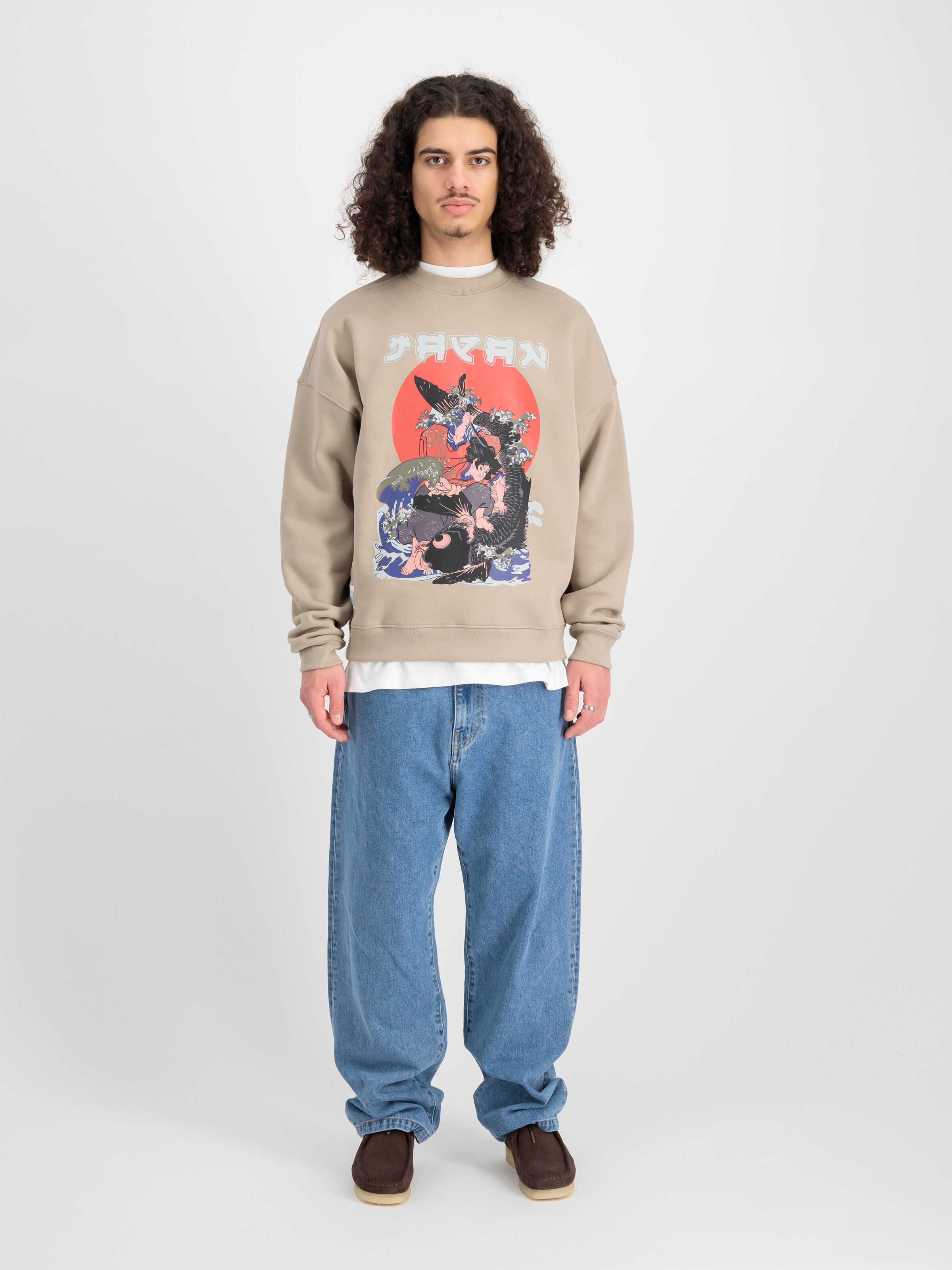 Japan Warrior Sweatshirt vintage sand 146300_679_2_model_00001_181631