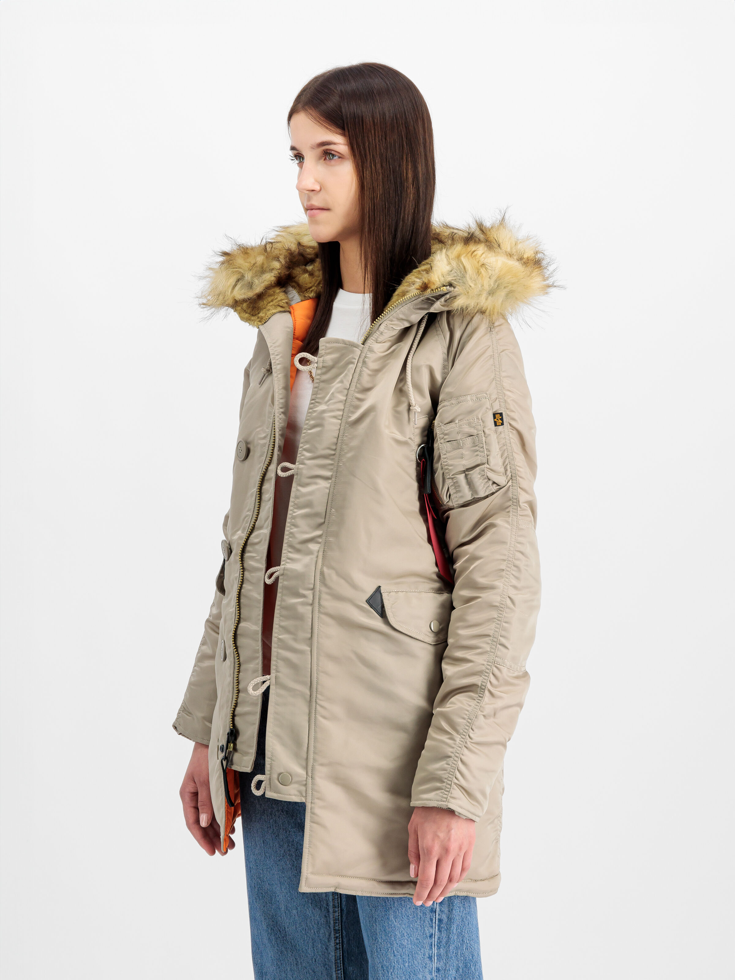 N-3B VF 59 Winter Jacket Women vintage sand 113007_679_2_model_00003_119742