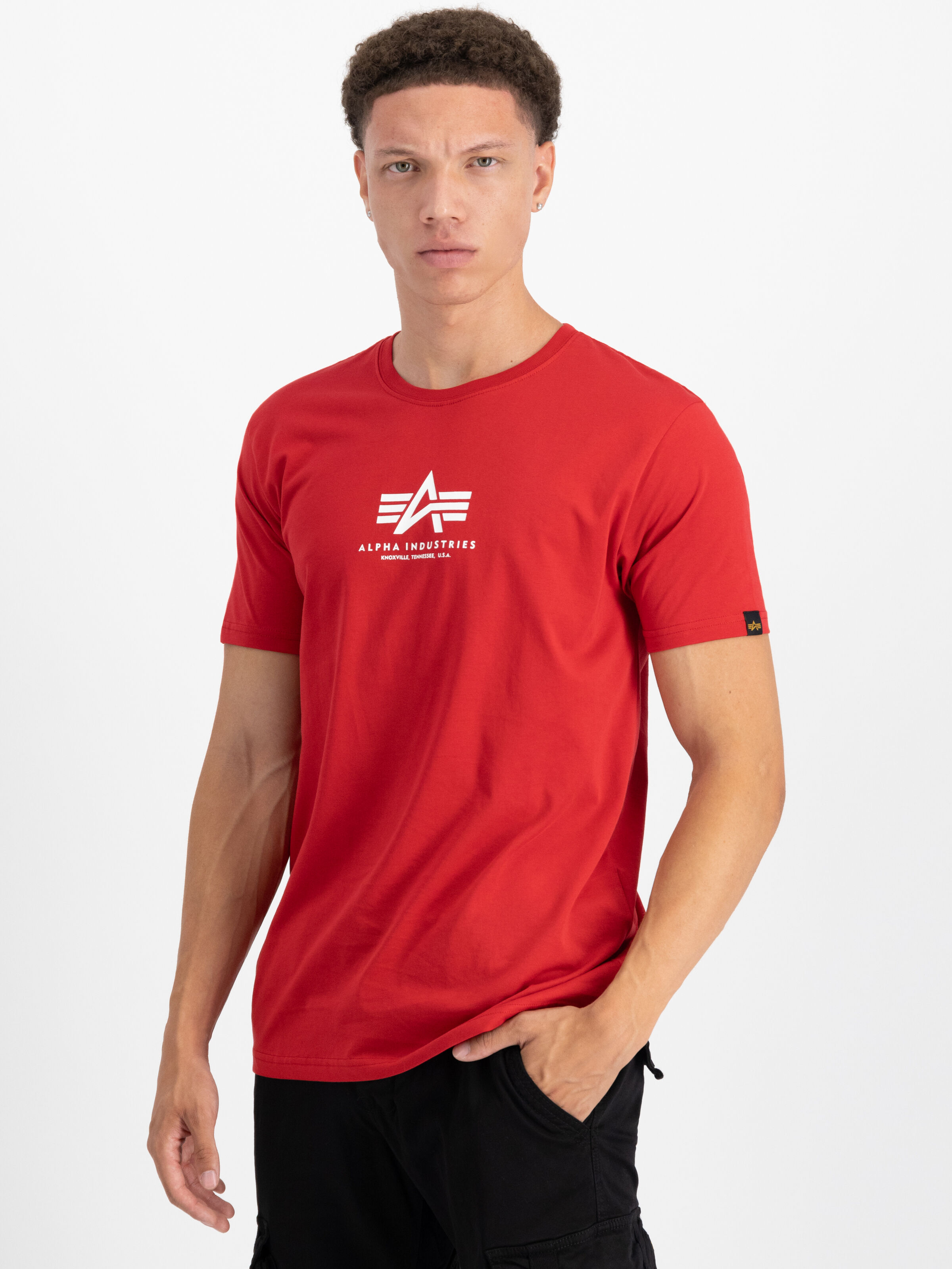 Basic Mid Logo T-Shirt speed red/white 118533_451_alpha_industries_basic_t_ml_00001_183174