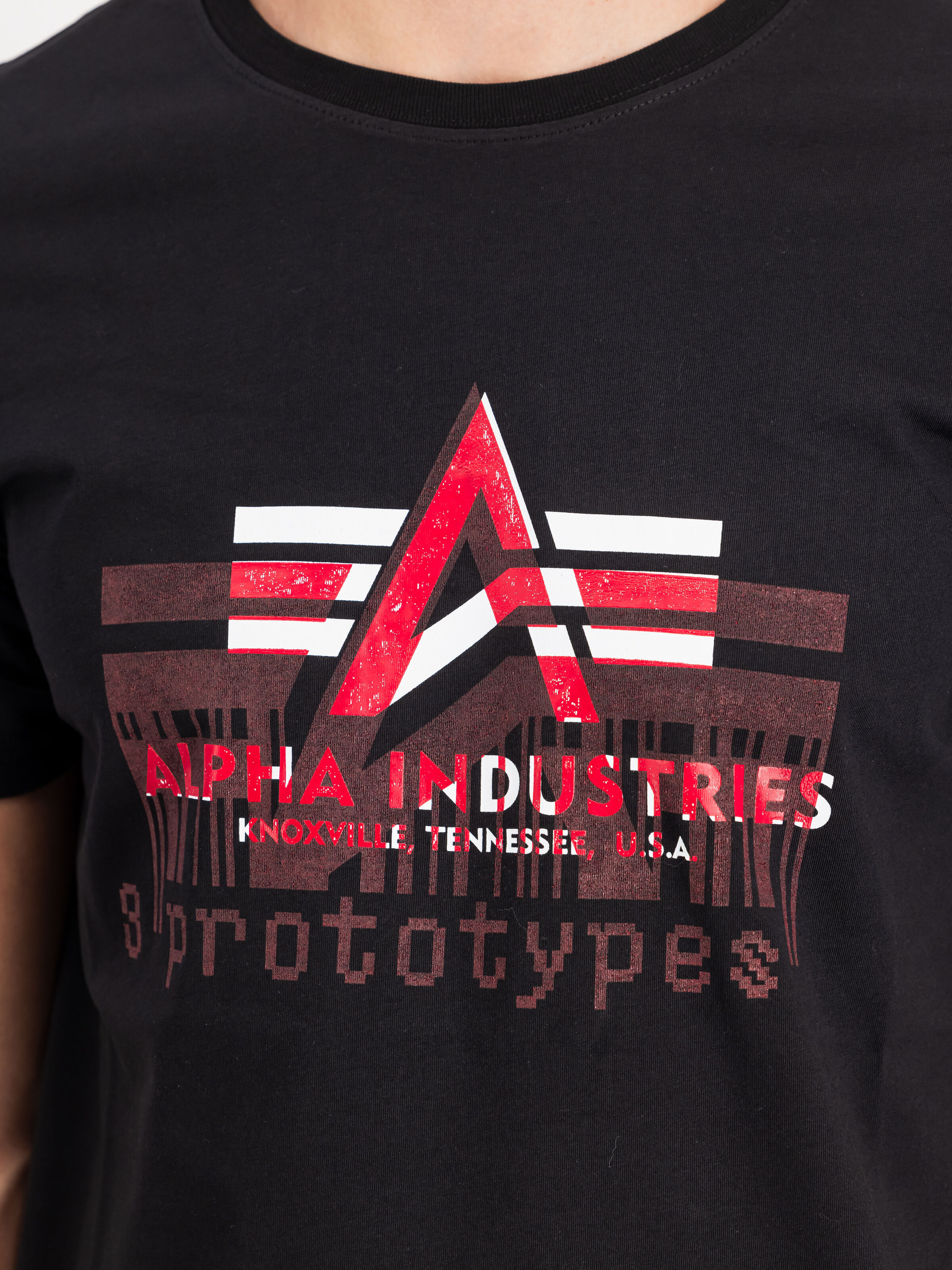 ALPHA x PROTOTYPES Stencil T-Shirt black 258530_03_3_detail_00001_224041