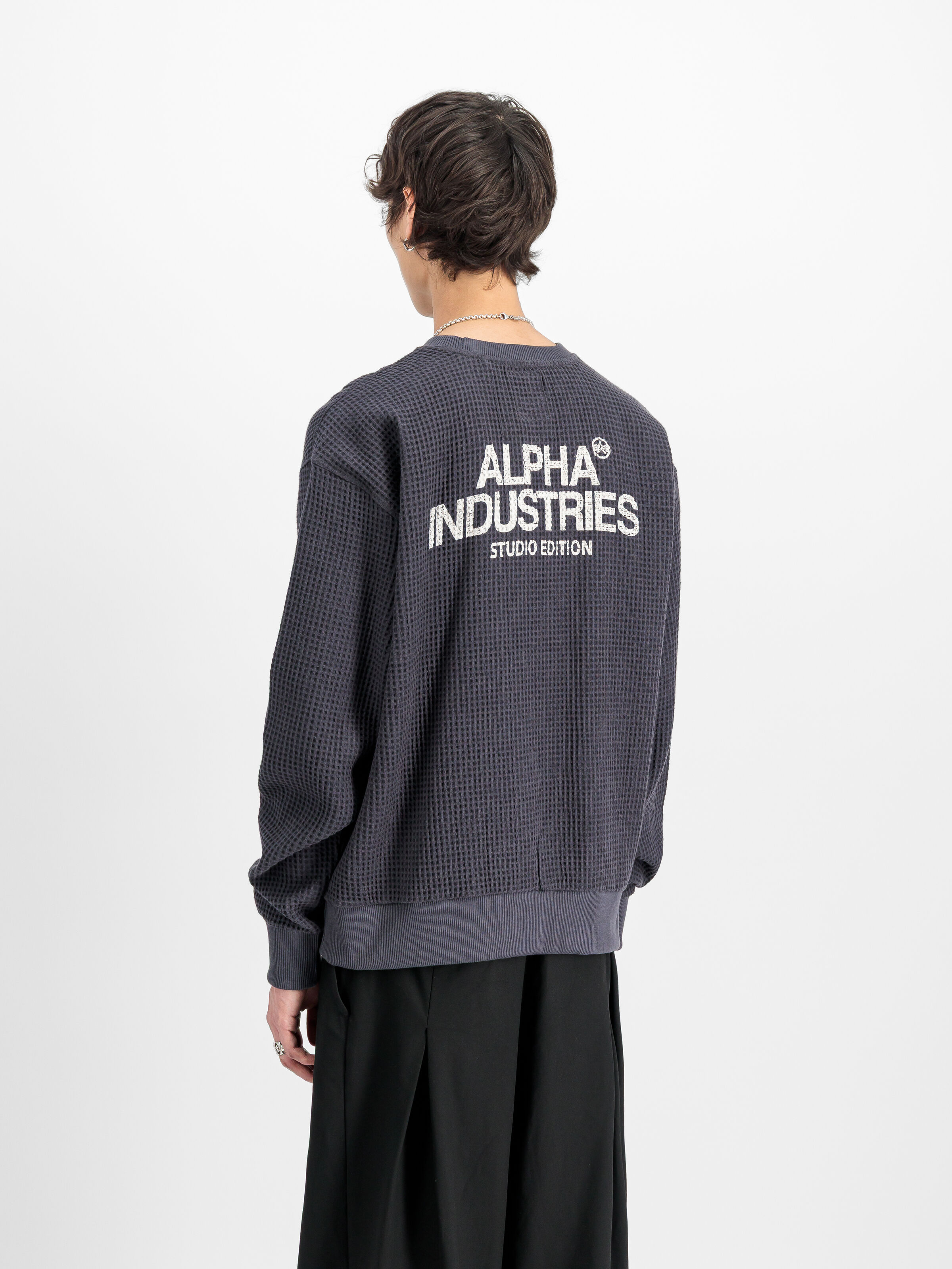 Studio Waffle Sweatshirt ultra navy 258300_697_2_model_00003_172866