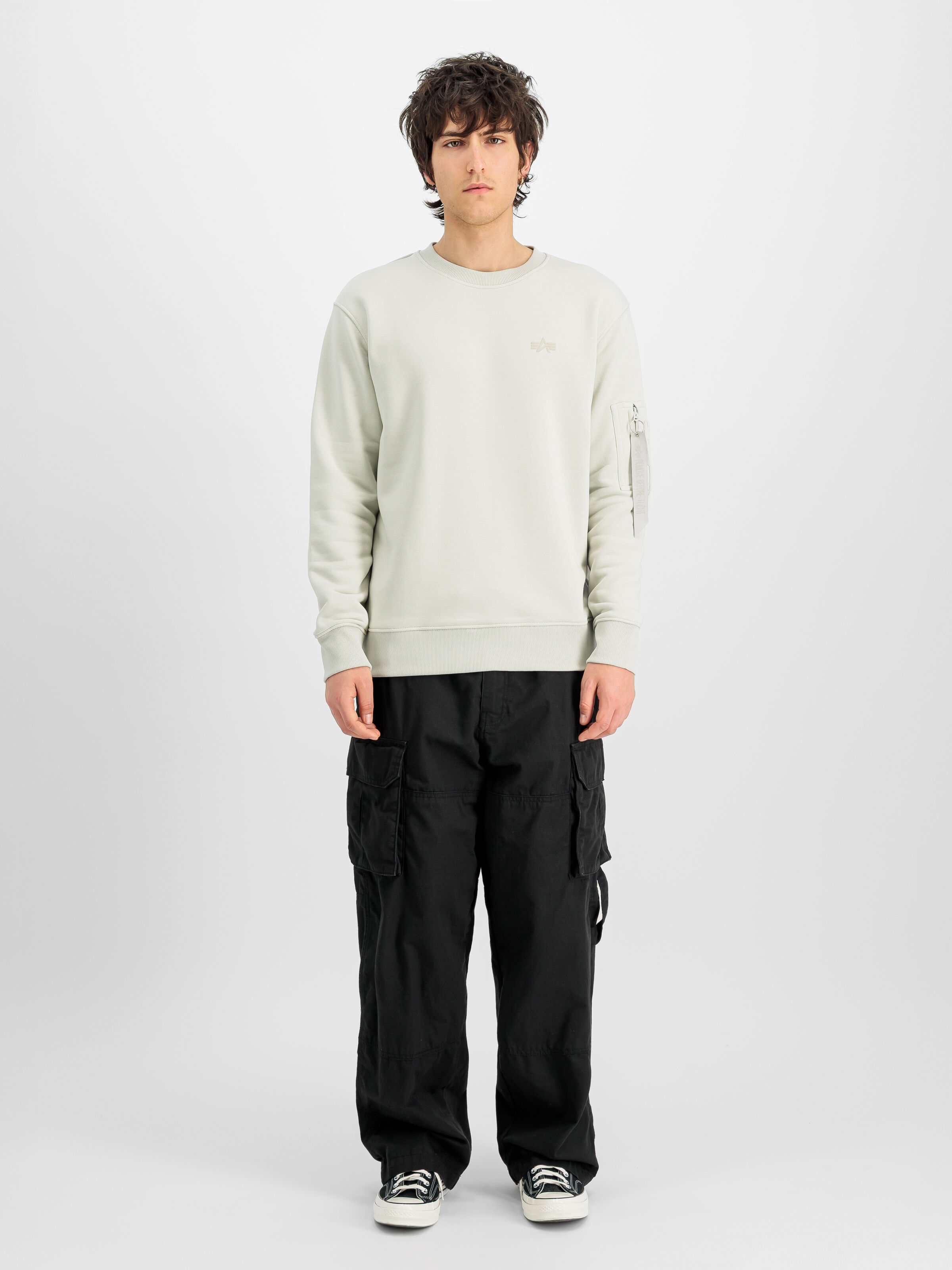 Dye To Match Mid Logo Sweatshirt stone 268303_10_2_model_00001_232213