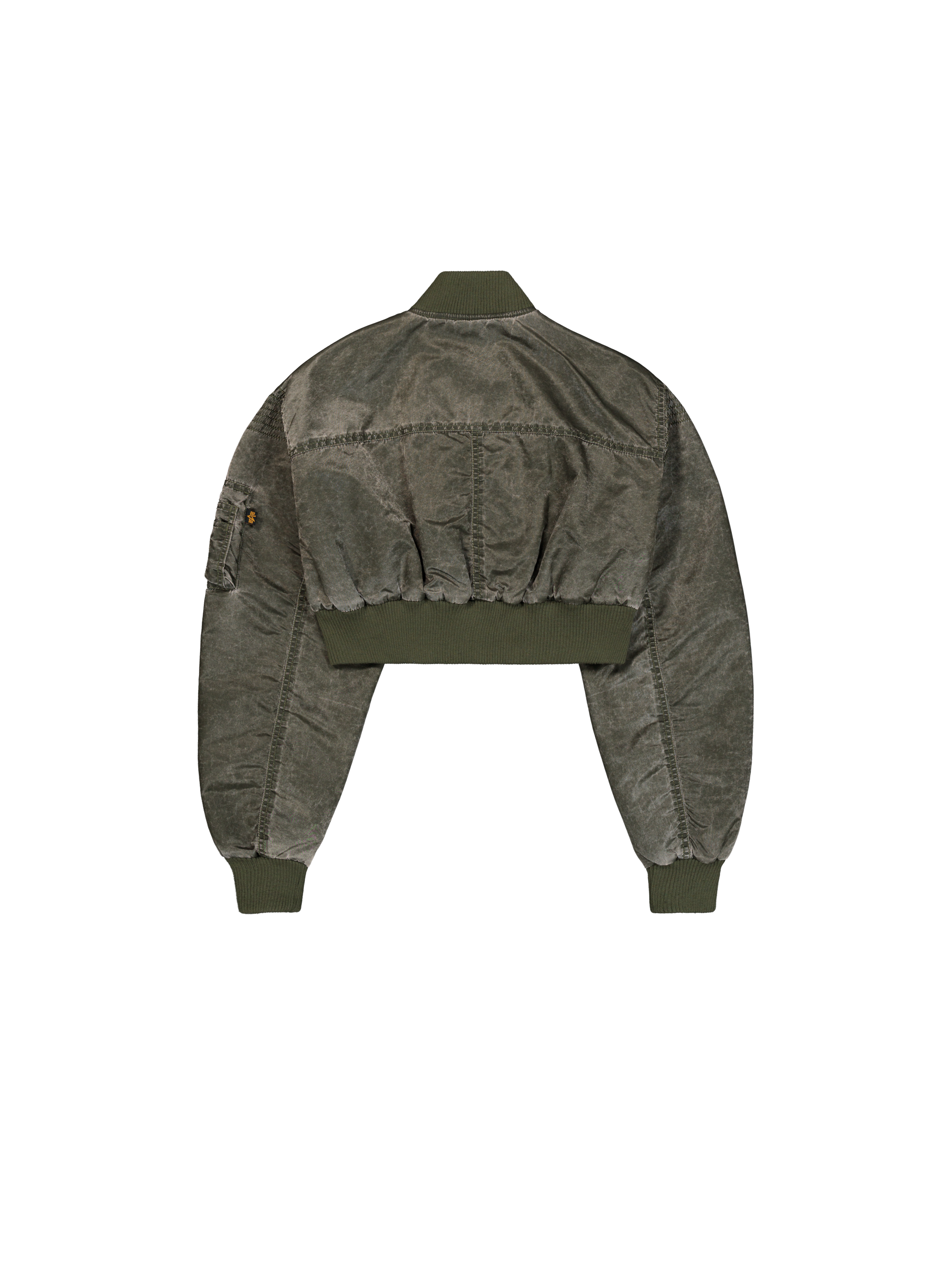 MA-1 Vintage Cropped Light Bomber Jacket Women dark olive 156002_142_1_flatlay_00002_149579