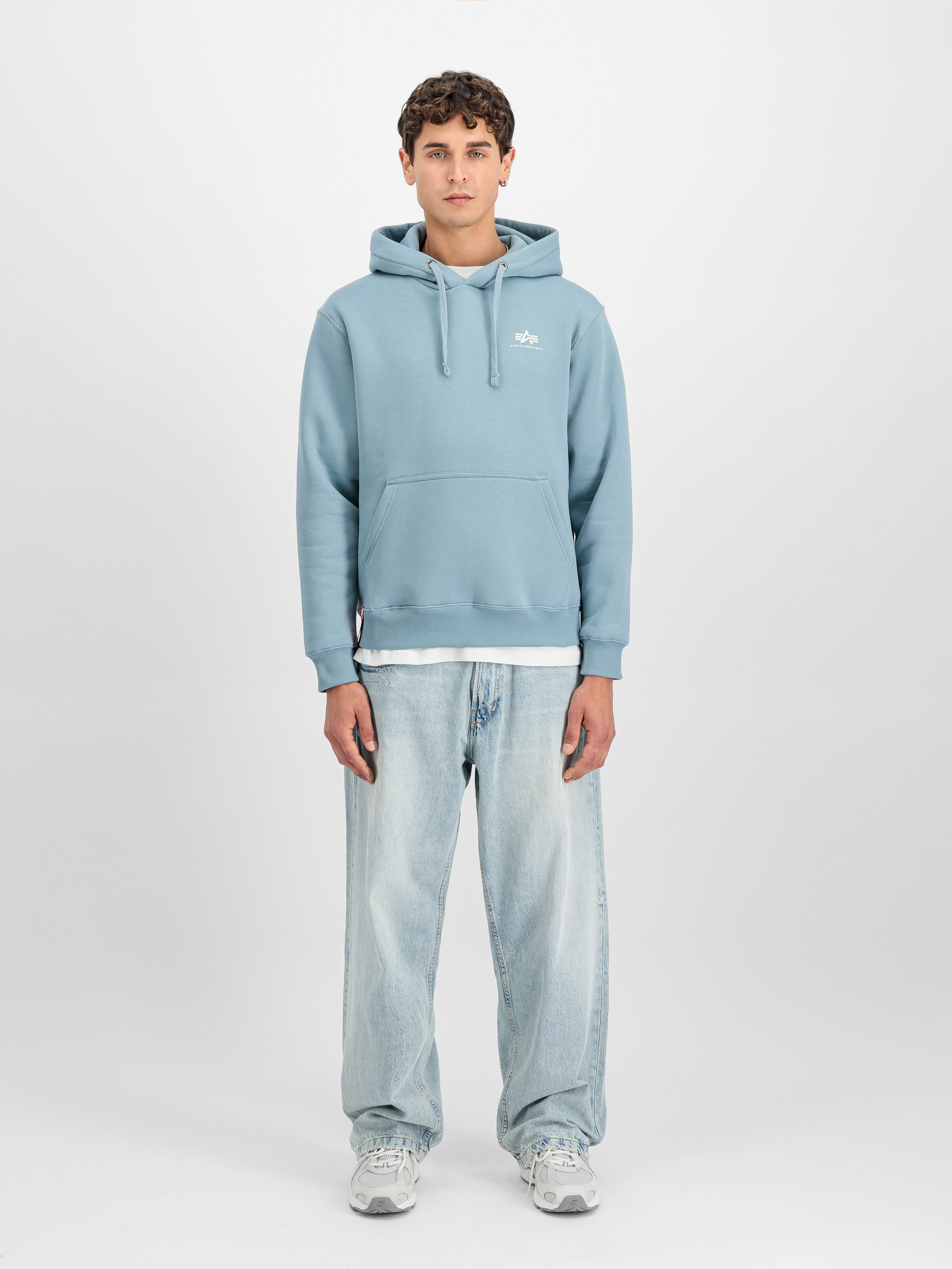 Basic Small Logo Hoodie greyblue 196318_134_2_model_00001_188635