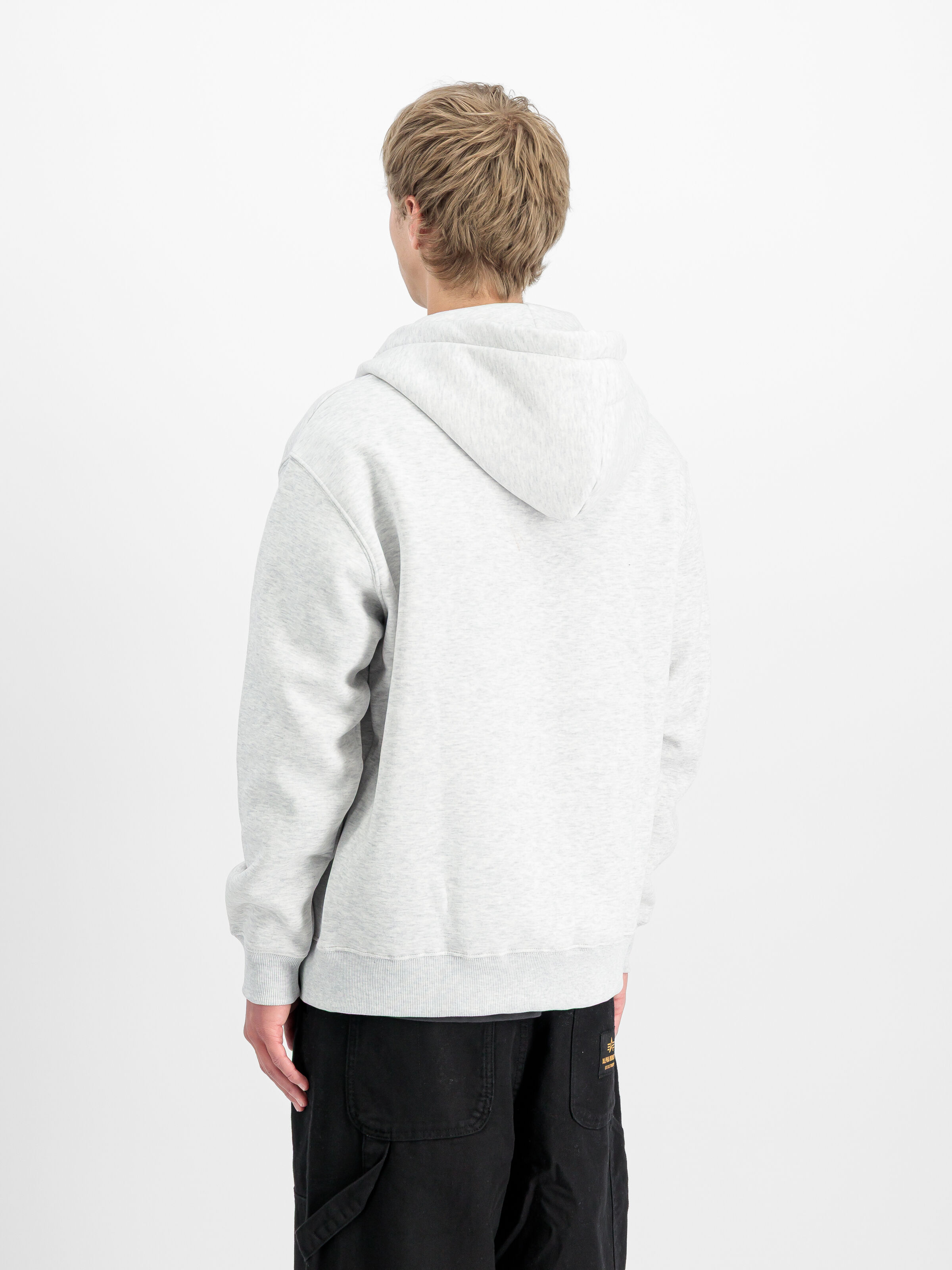 Basic Big Logo Zip Hoodie pastel grey melange 178325_752_2_model_00003_173723