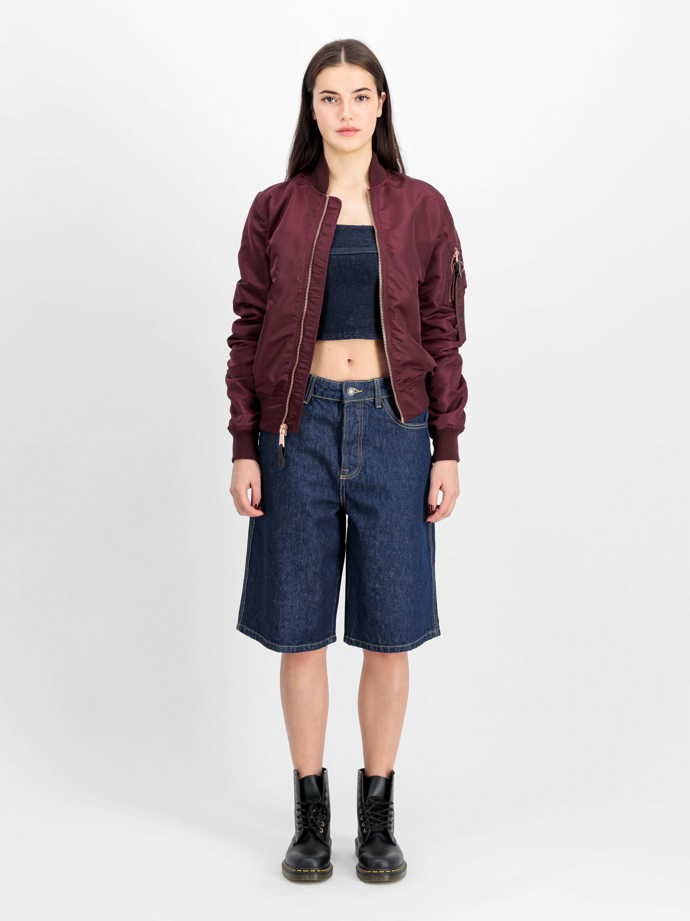 MA-1 VF Light Bomber Jacket Women dark cherry 156001_608_2_model_00001_211881