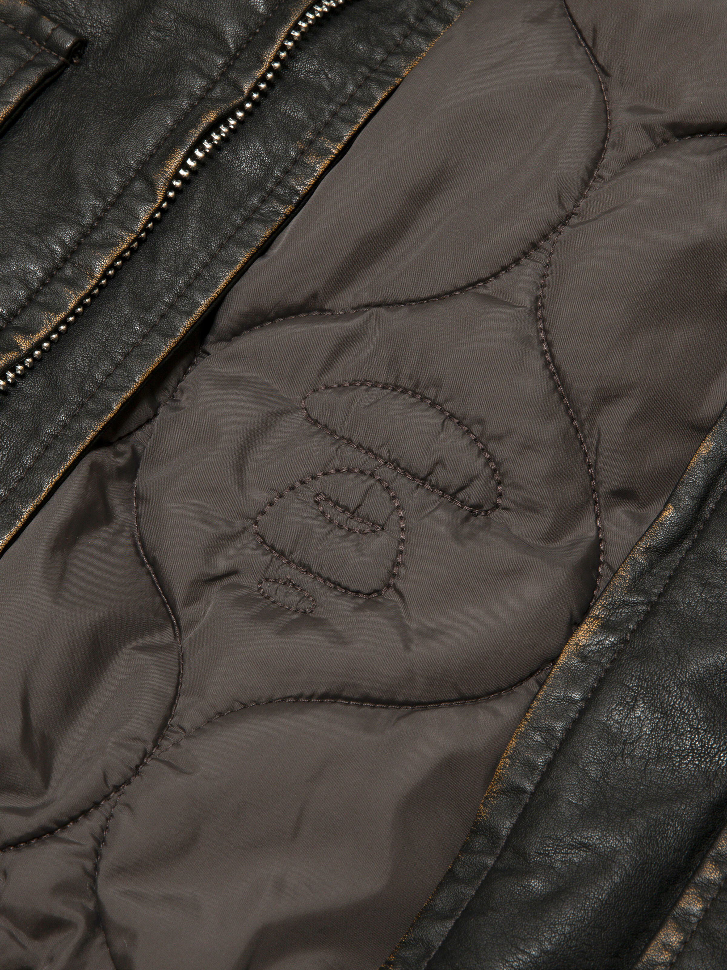 ALPHA X AAPE PU LEATHER QUILTED JACKET brown 148172_20_3_detail_00003_150878