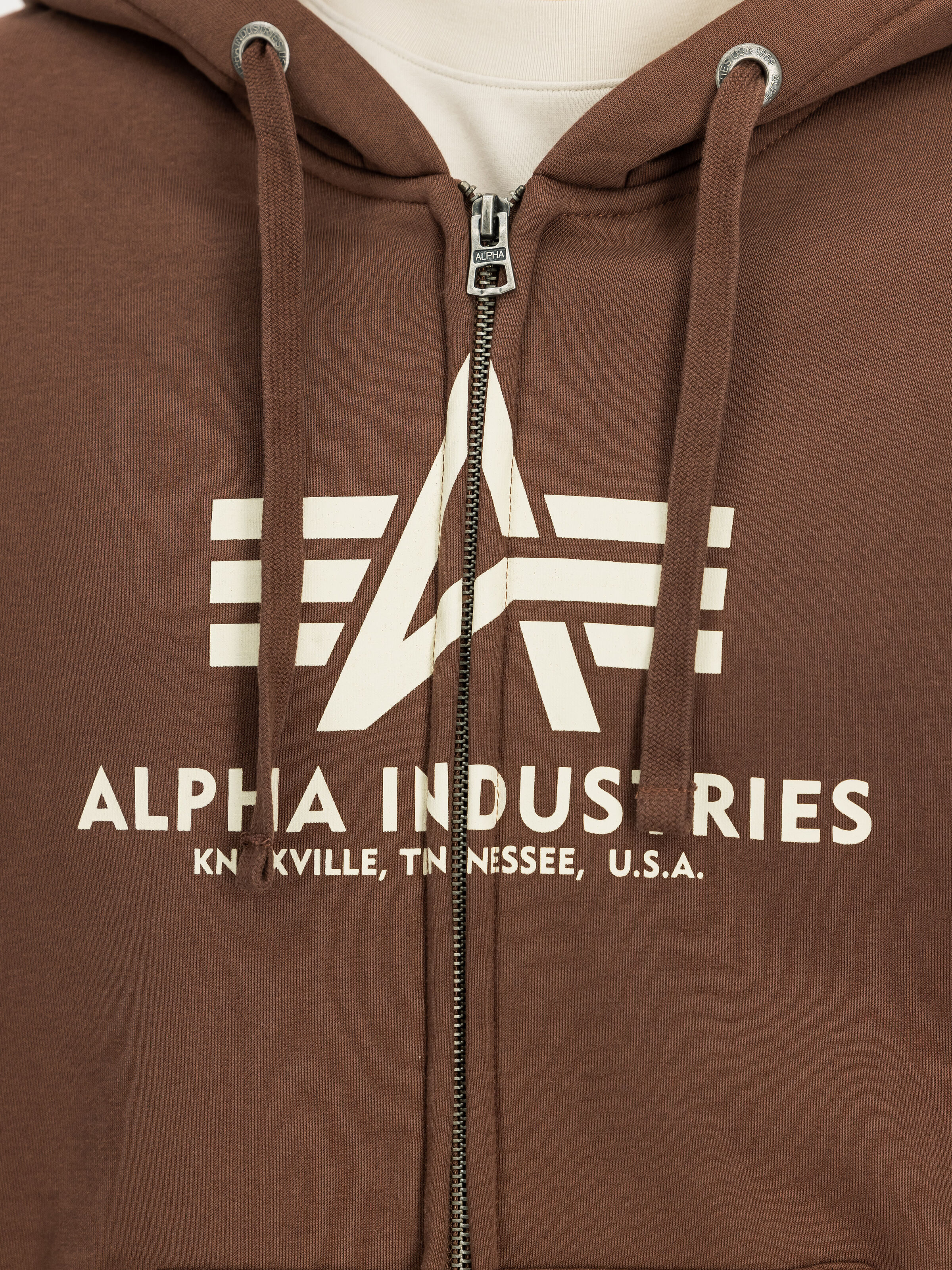 Basic Big Logo Zip Hoodie powder brown 178325_204_3_detail_00001_235343