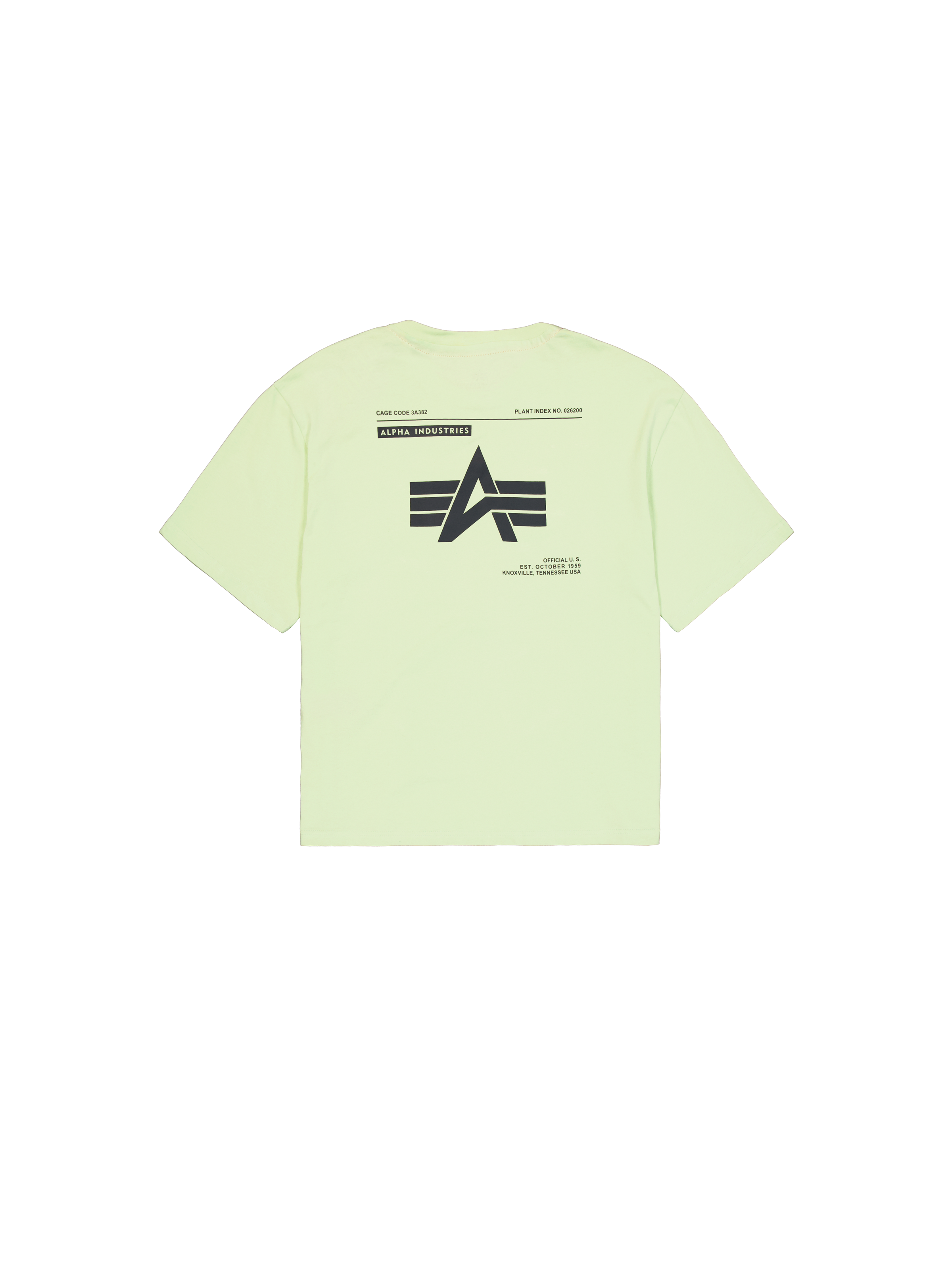 Logo Code Backprint T-Shirt Arctic Lime 146507_722_1_flatlay_00002_99582