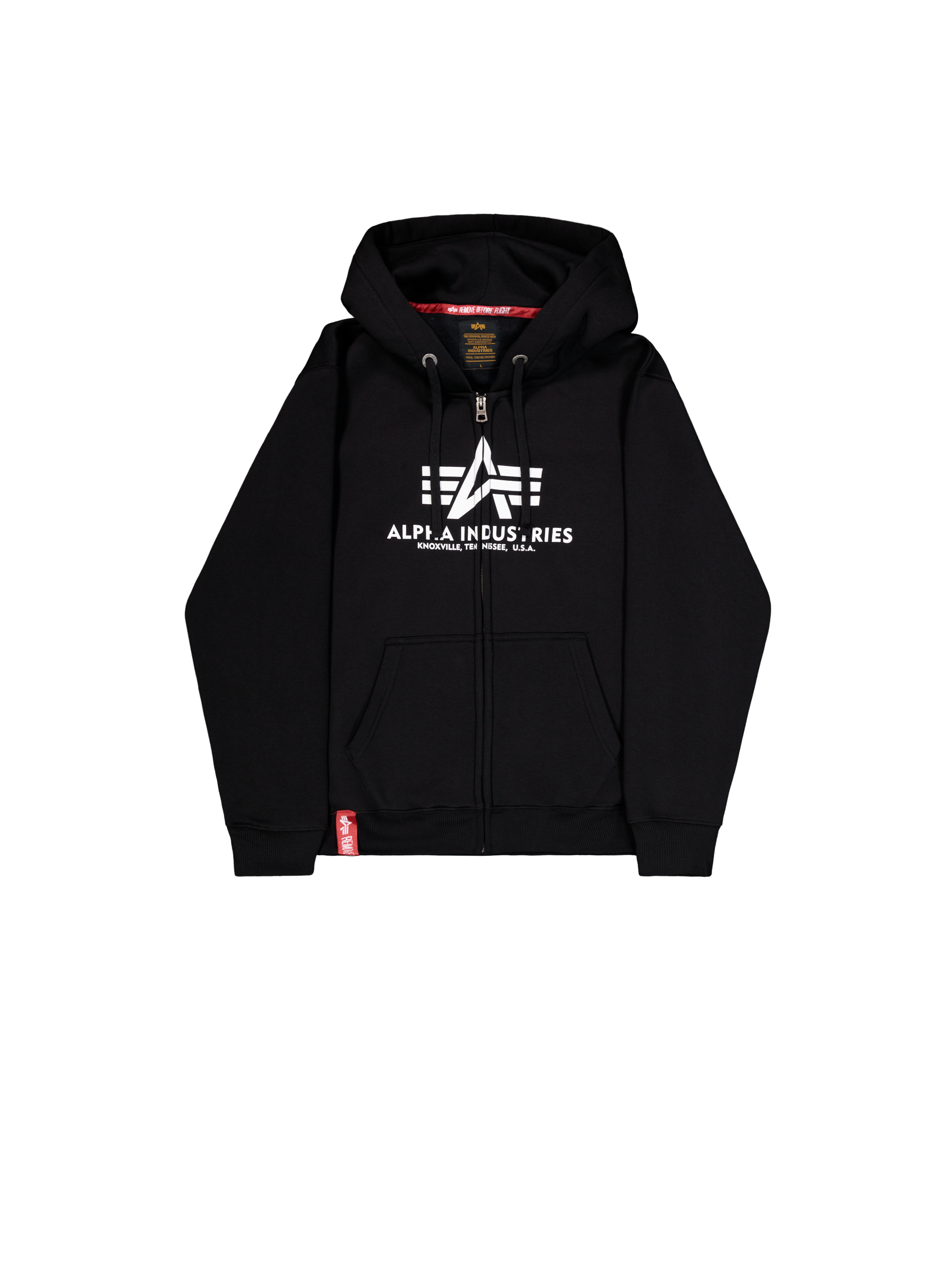 Basic Zip Hoodie black