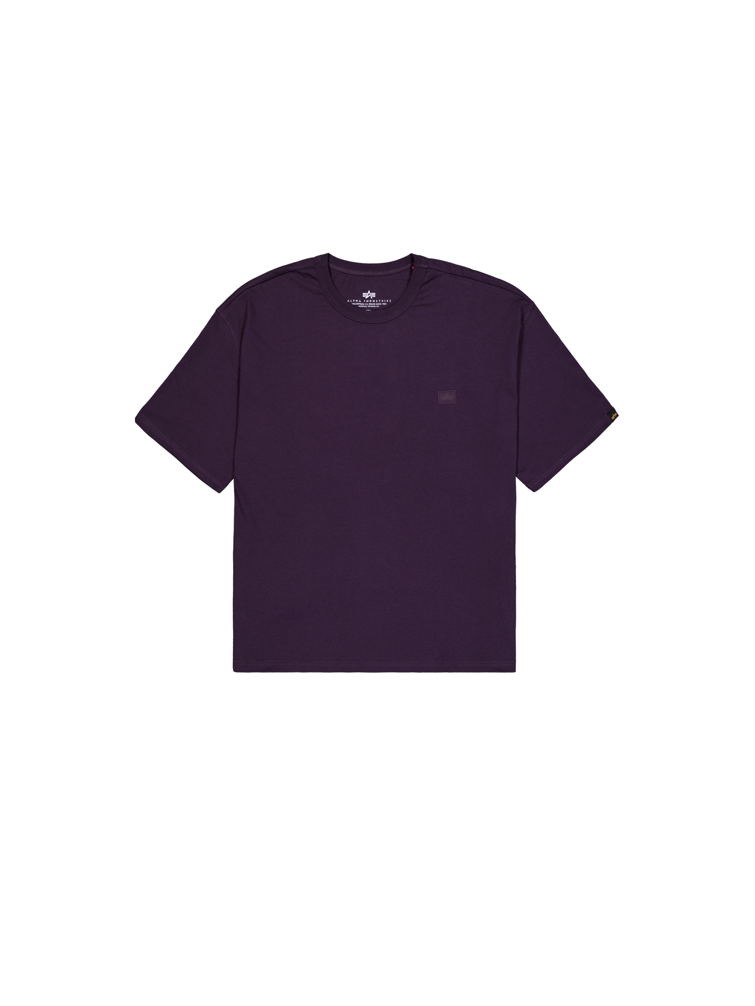 Alpha Essentials Rubber Logo T-Shirt Plum 146504_719_1_flatlay_00001_99676.png