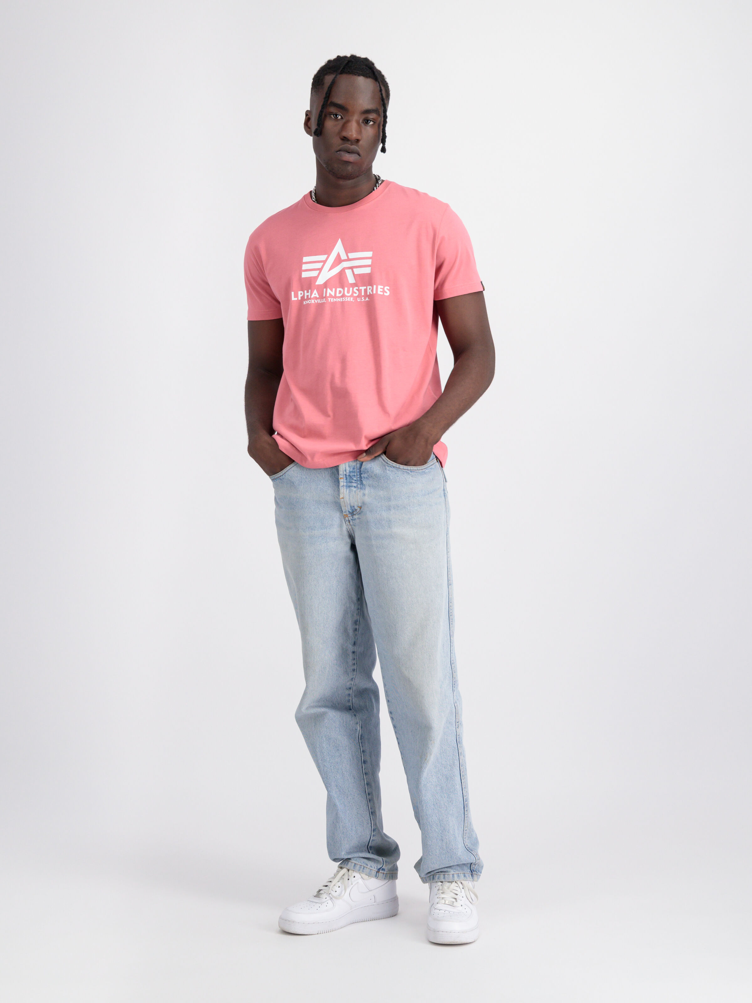 Basic Big Logo T-Shirt coral red 100501_49_alpha_industries_basic_t_003_182174