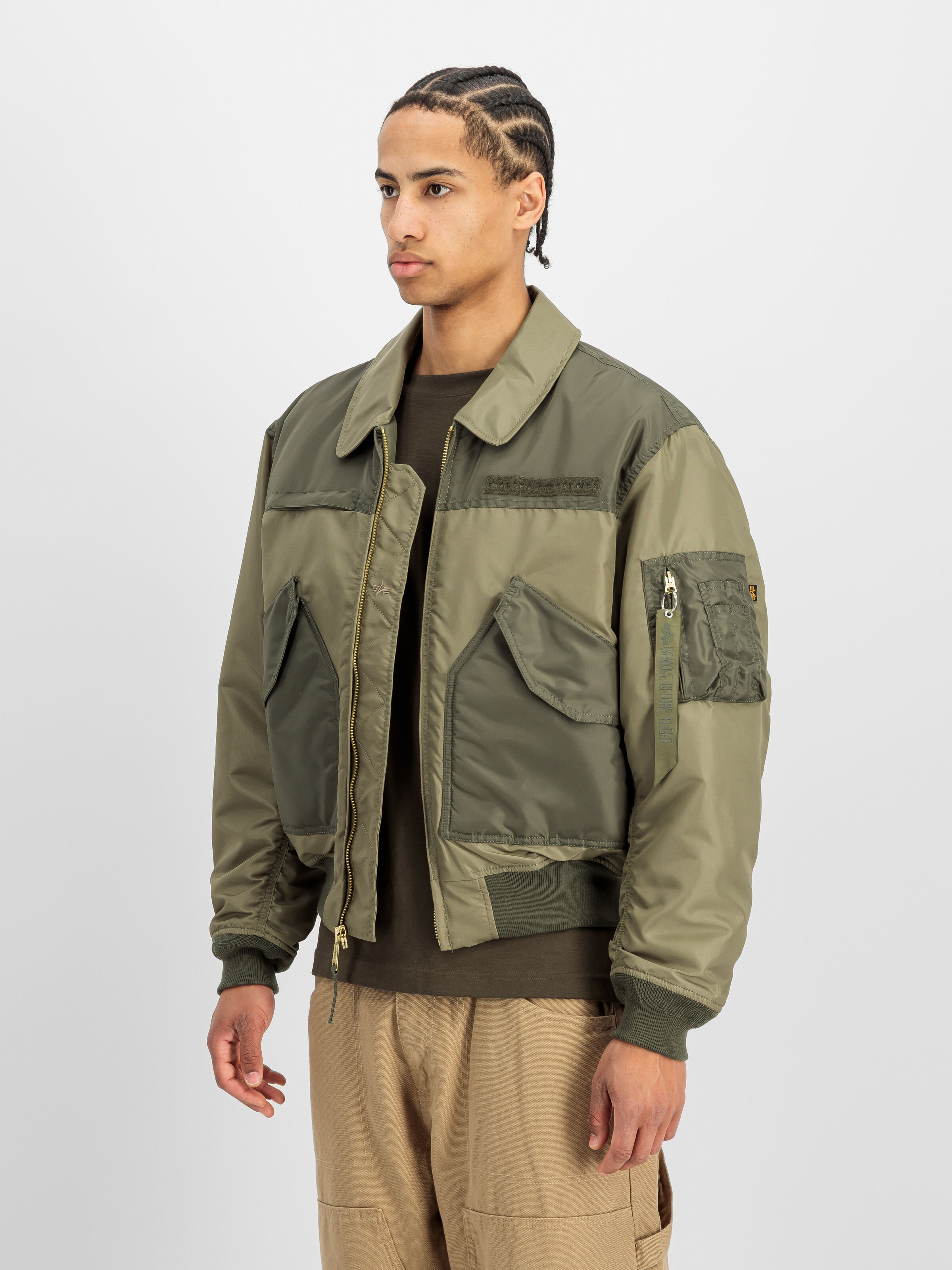 CWU-45/P Colorblock Bomber Jacket olive 268126_11_2_model_00002_235843