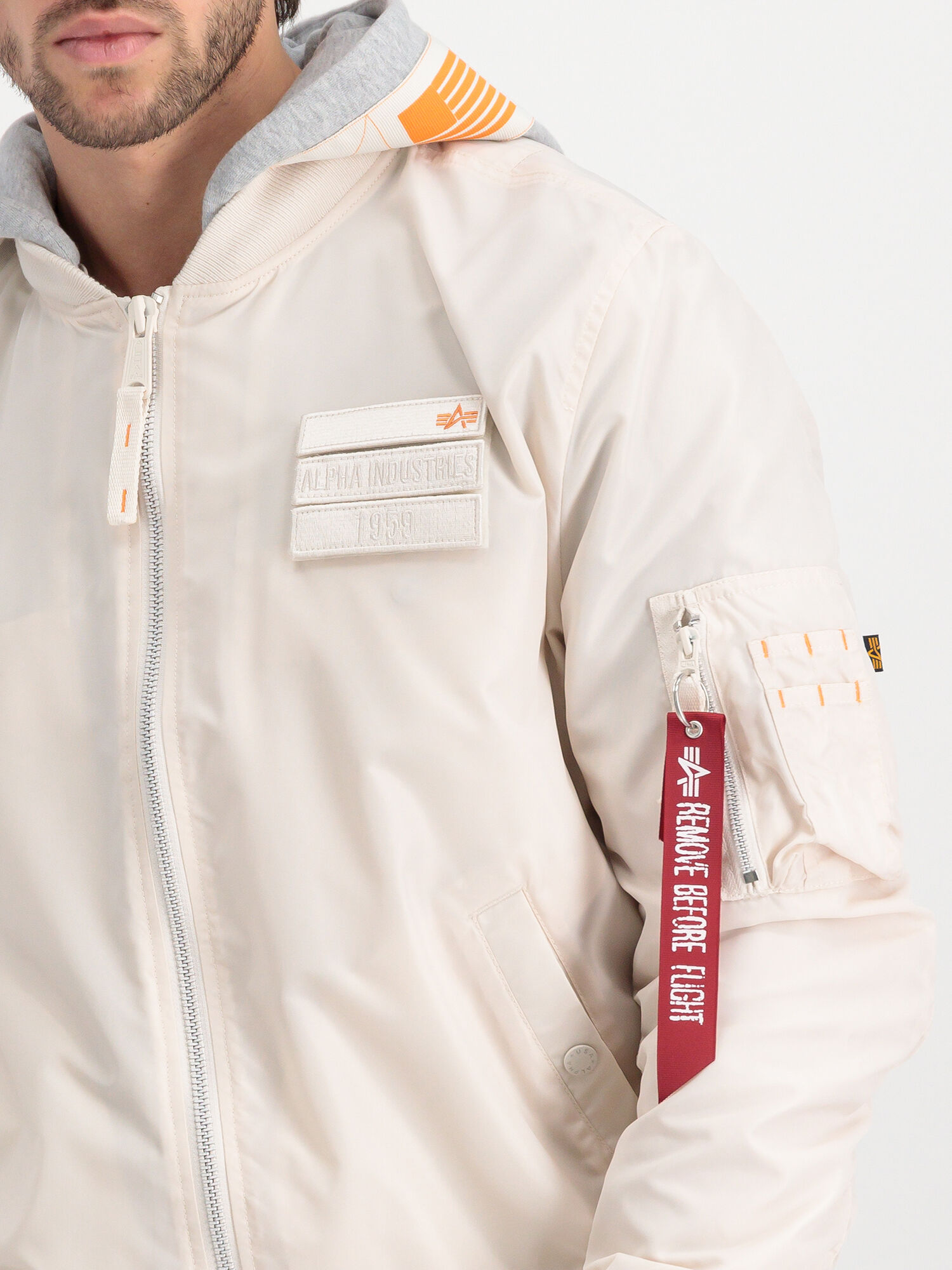 MA-1 TT Two Tone Custom Hood Bomber Jacket jet stream white 126117_578_alpha_industries_ma_1_tt_hood_custom_006_122811