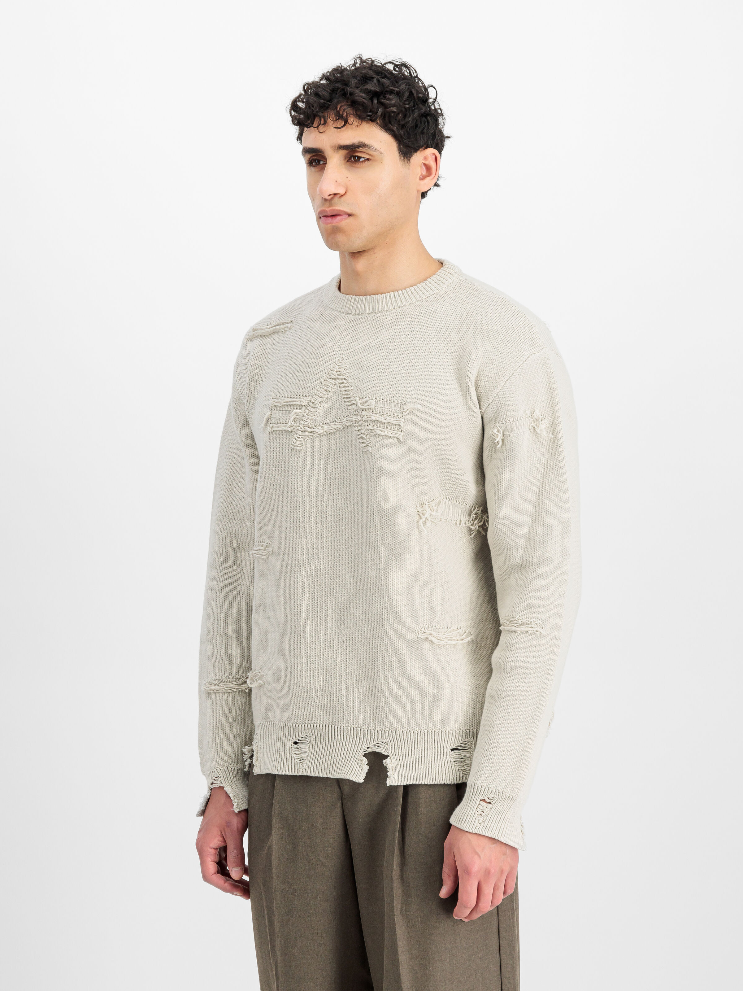 Distressed Logo Sweatshirt organic beige 258400_627_2_model_00002_164077