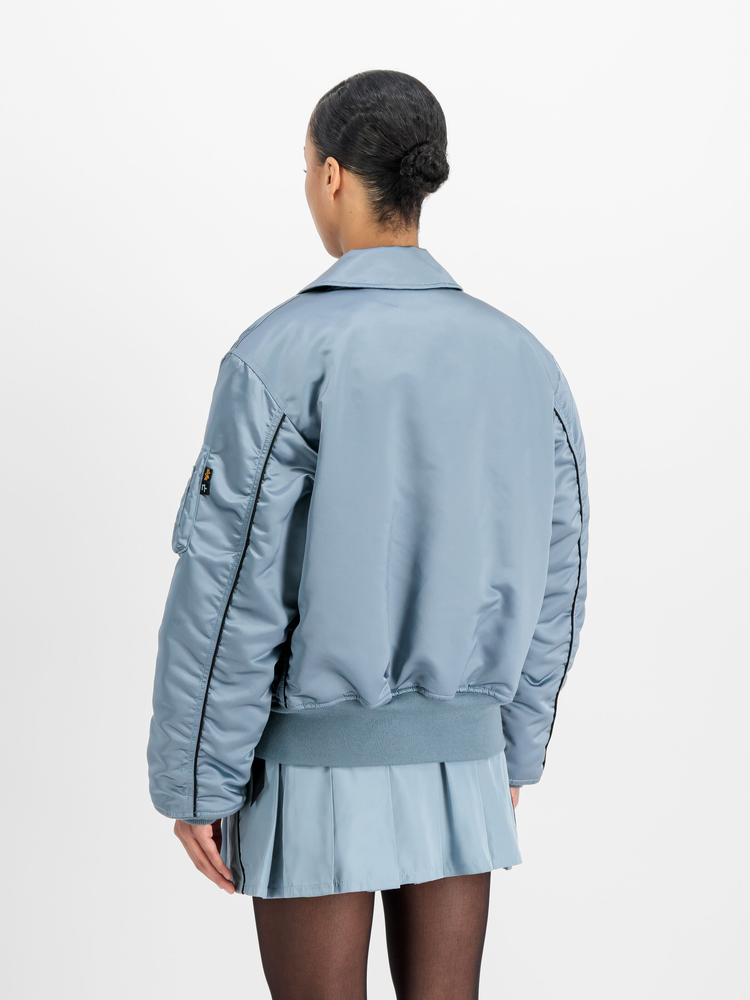 ALPHA x PEGGY GOU CWU-45 Bomber Jacket greyblue 258000_134_2_model_00003_202268