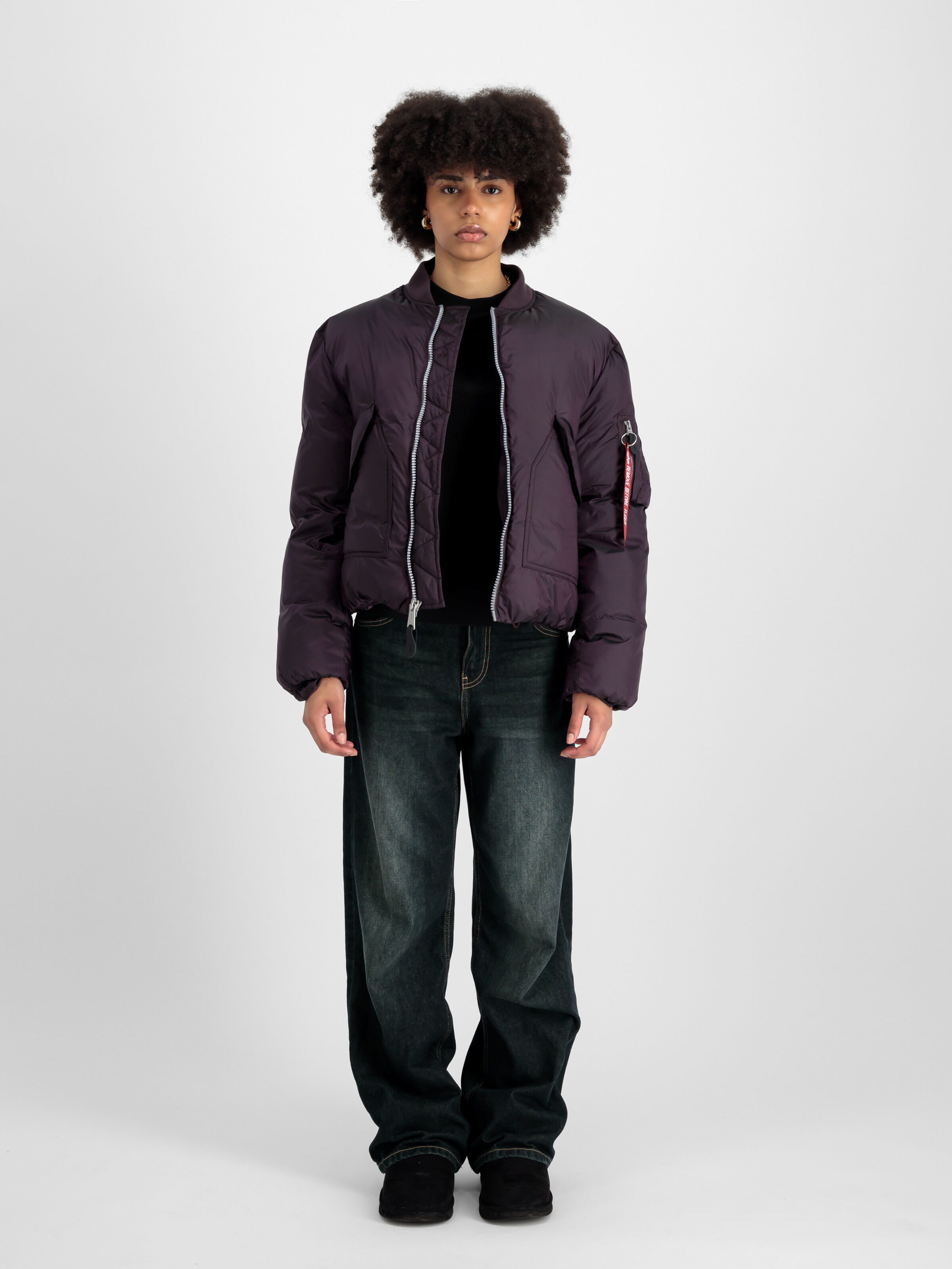 MA-1 Padded Bomber Jacket Women Plum 148004_719_2_model_00001_99506