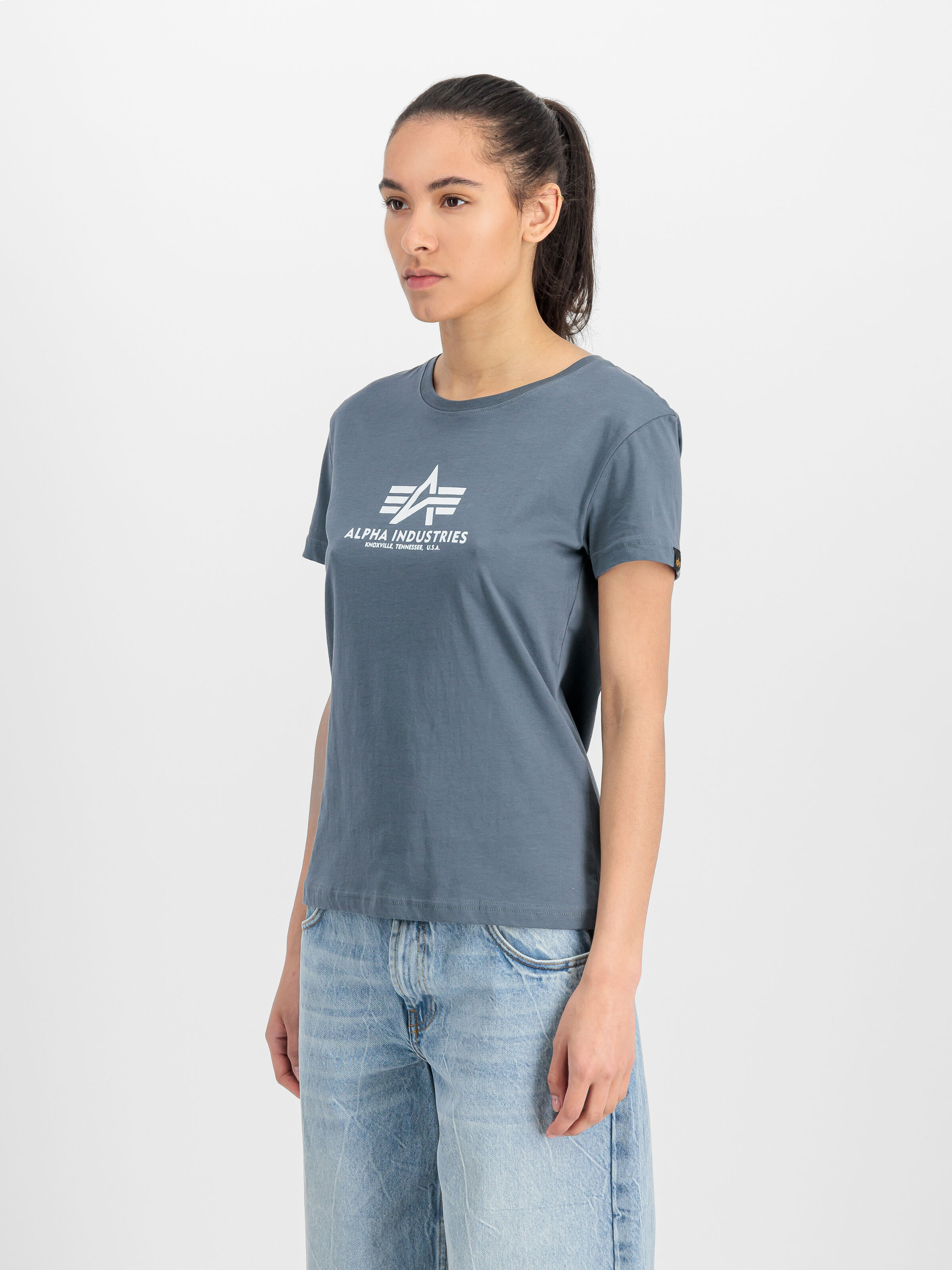 New Basic Big Logo T-Shirt Women denim blue 196051_439_2_model_00002_166975