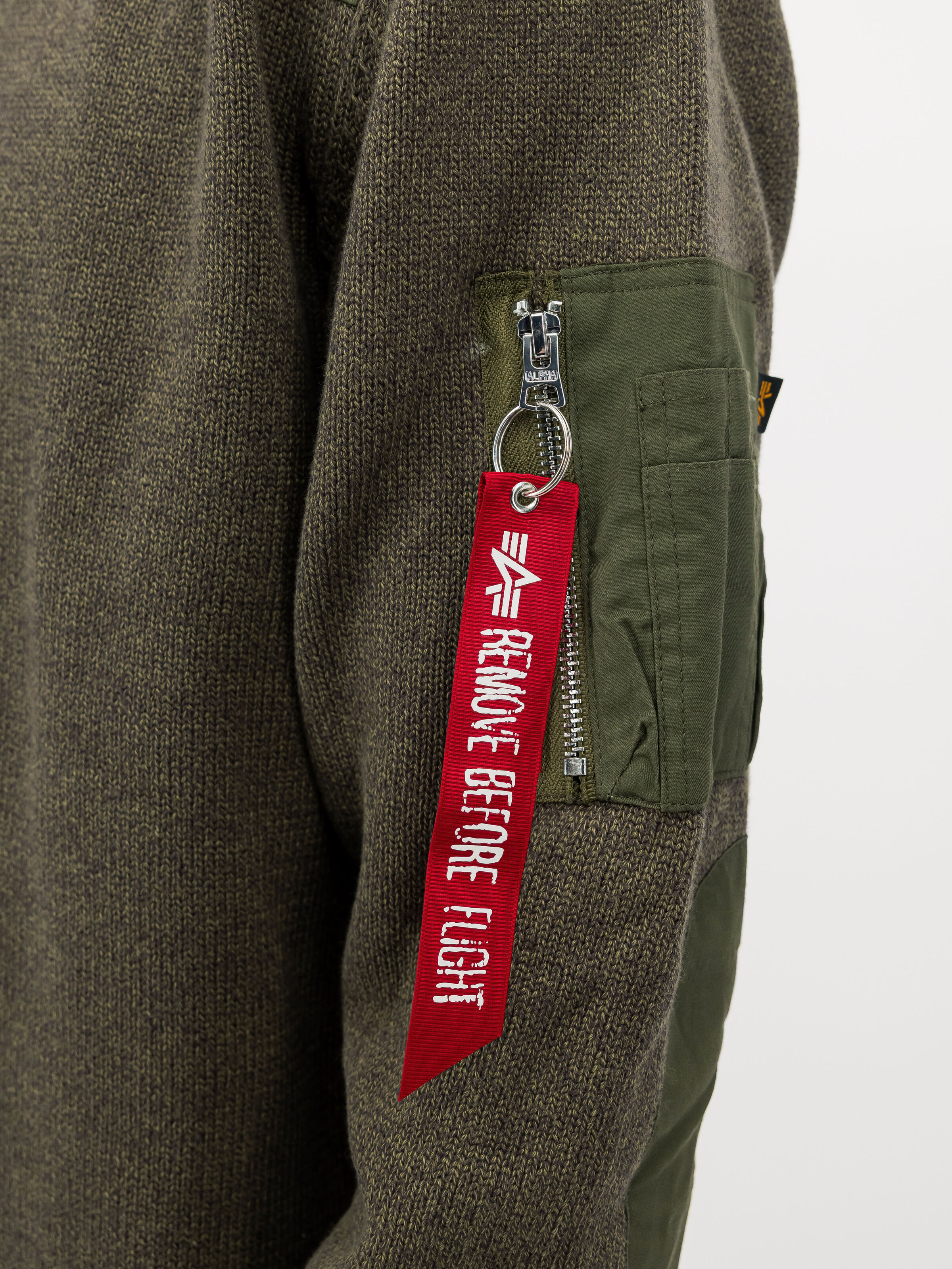 Knitted Utility Sweatshirt mud olive 268401_443_3_detail_00001_243956