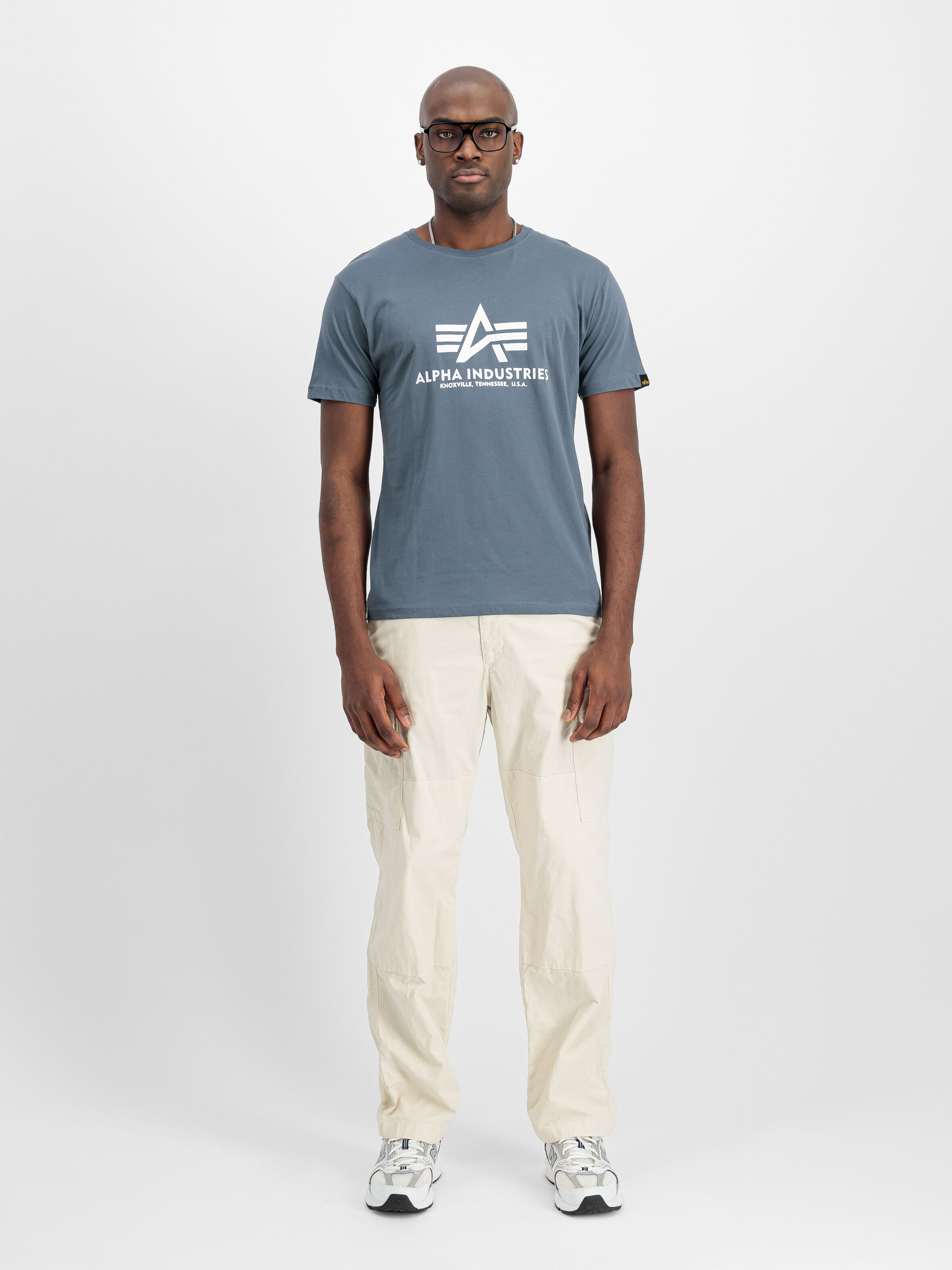 Basic Big Logo T-Shirt denim blue 100501_439_2_model_00001_161020