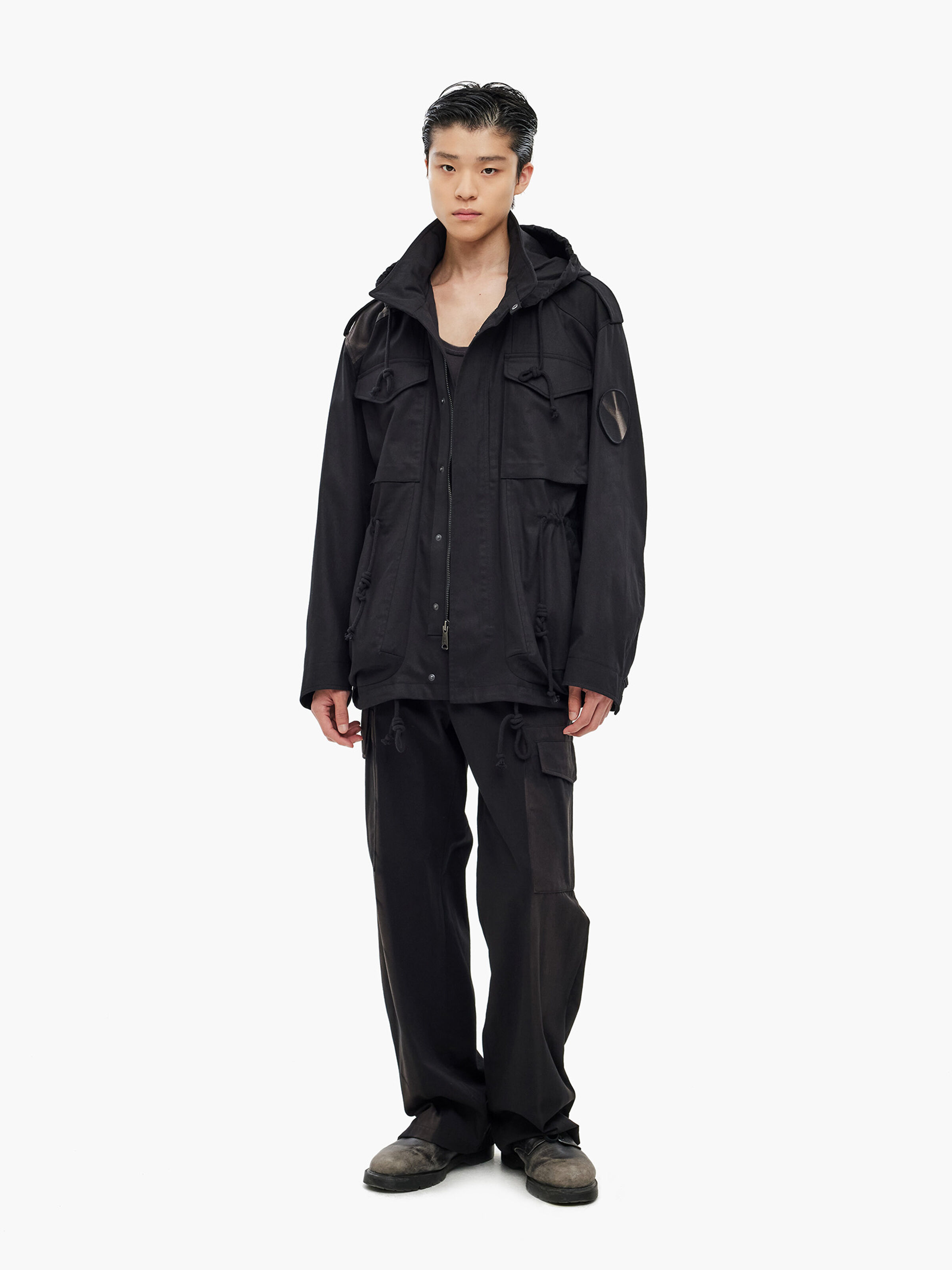 ALPHA x JIYONGKIM Sun-Bleached Field Jacket black 266124_03_2_model_00001_225962