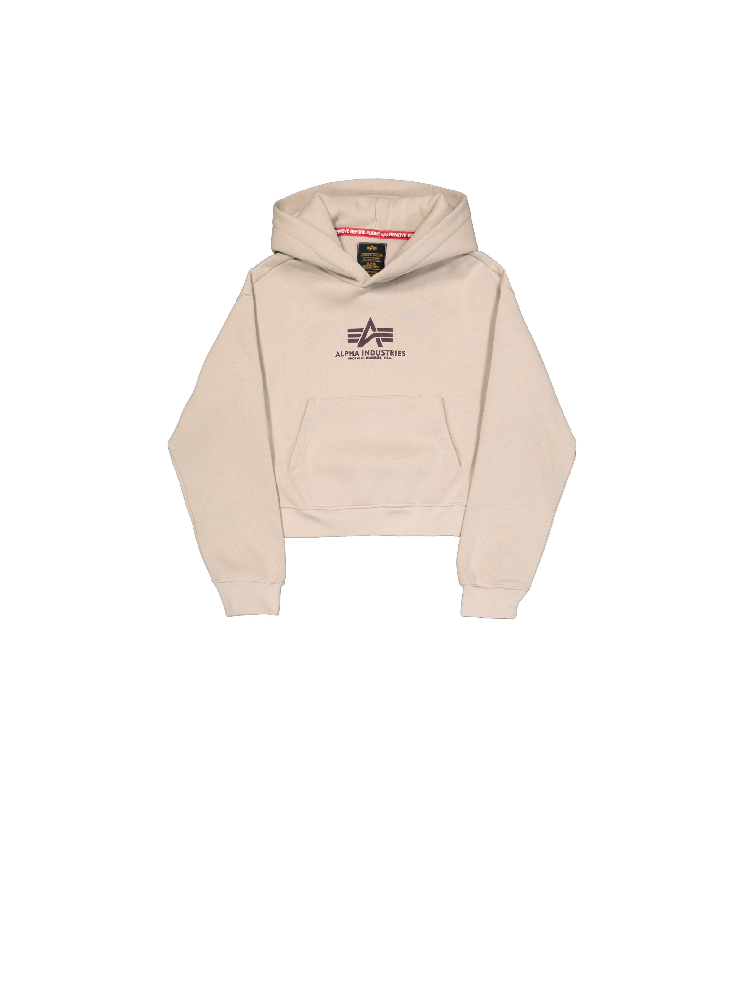 Basic Big Logo Puff Print Hoodie Women organic beige 258040_627_1_flatlay_00001_165891.png