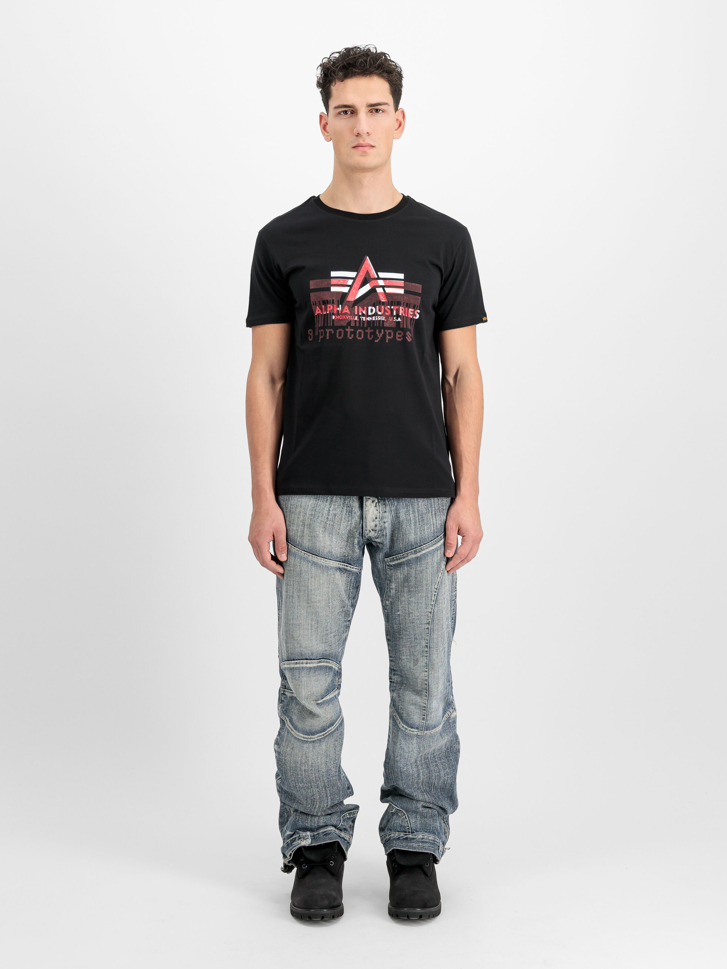 ALPHA x PROTOTYPES Stencil T-Shirt black 258530_03_2_model_00001_224037