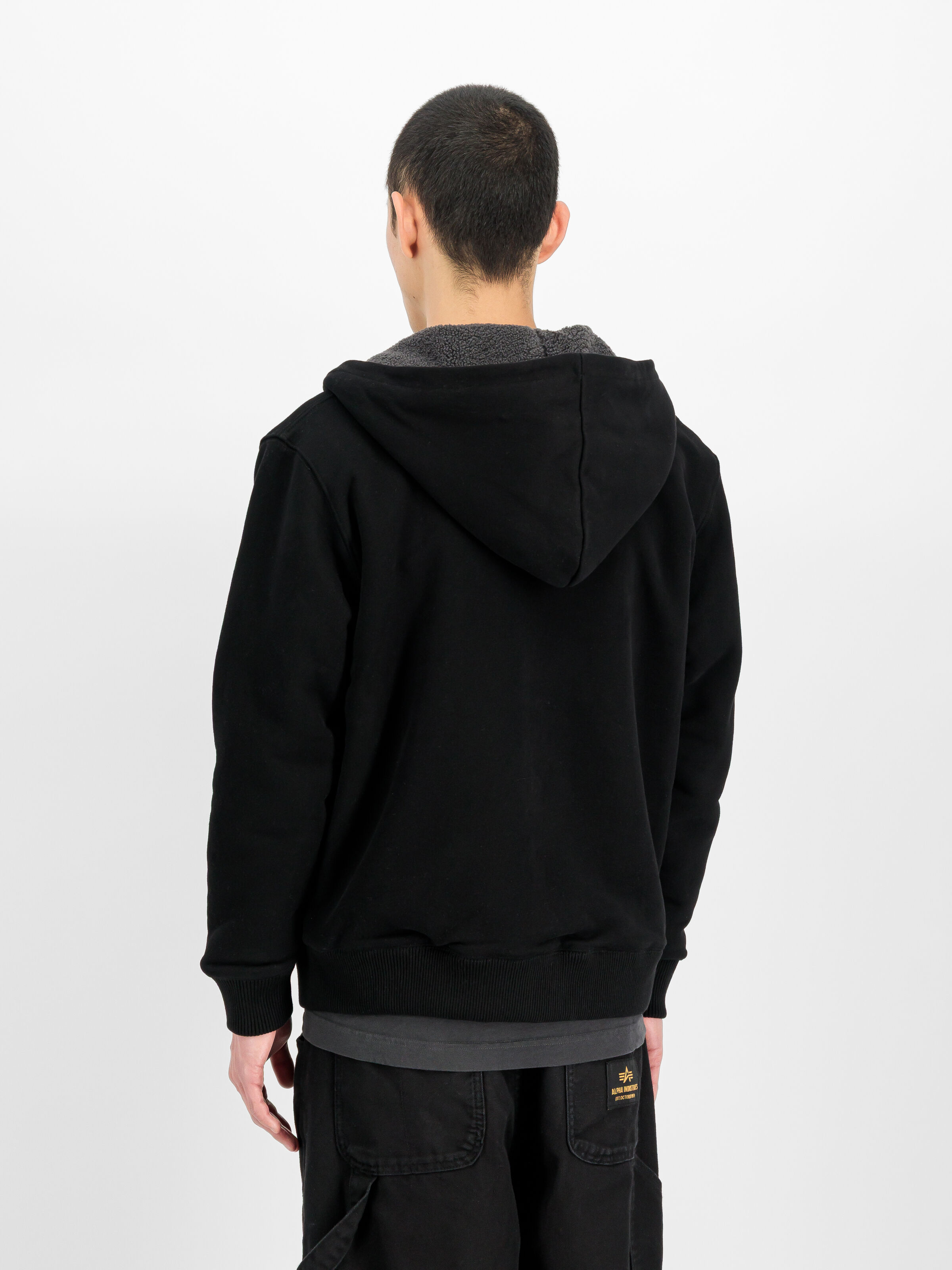Fleece Sherpa Hoodie black 268336_03_2_model_00003_243290