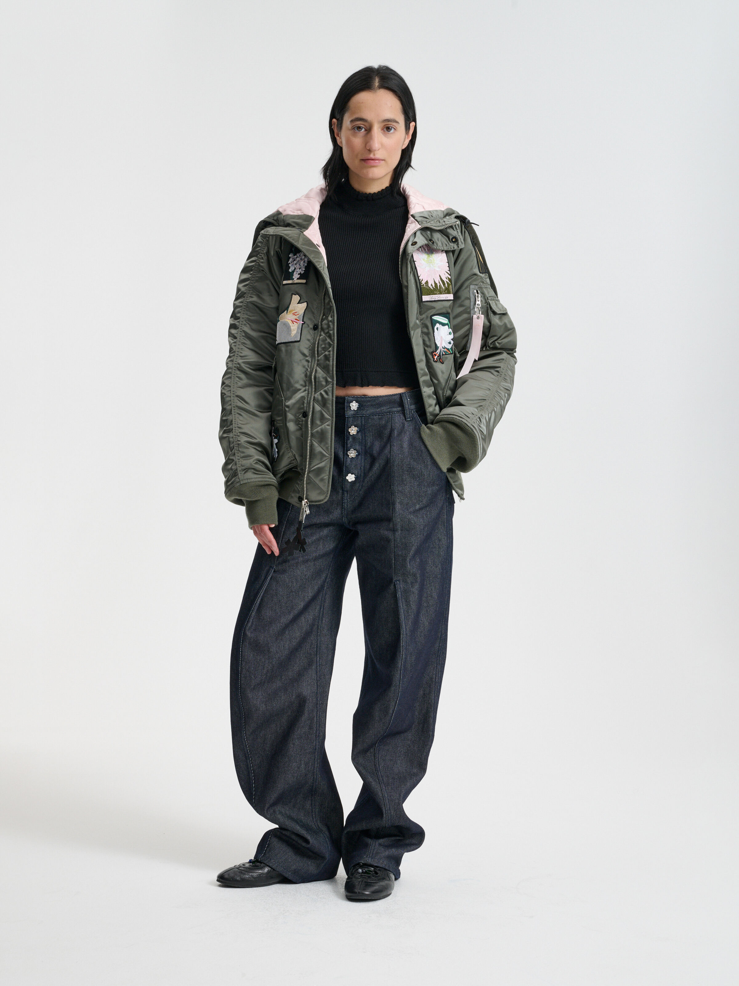 ALPHA x CECILIE BAHNSEN N-2B Patch OS Winter Jacket vintage green 766020_432_2_model_00001_215754